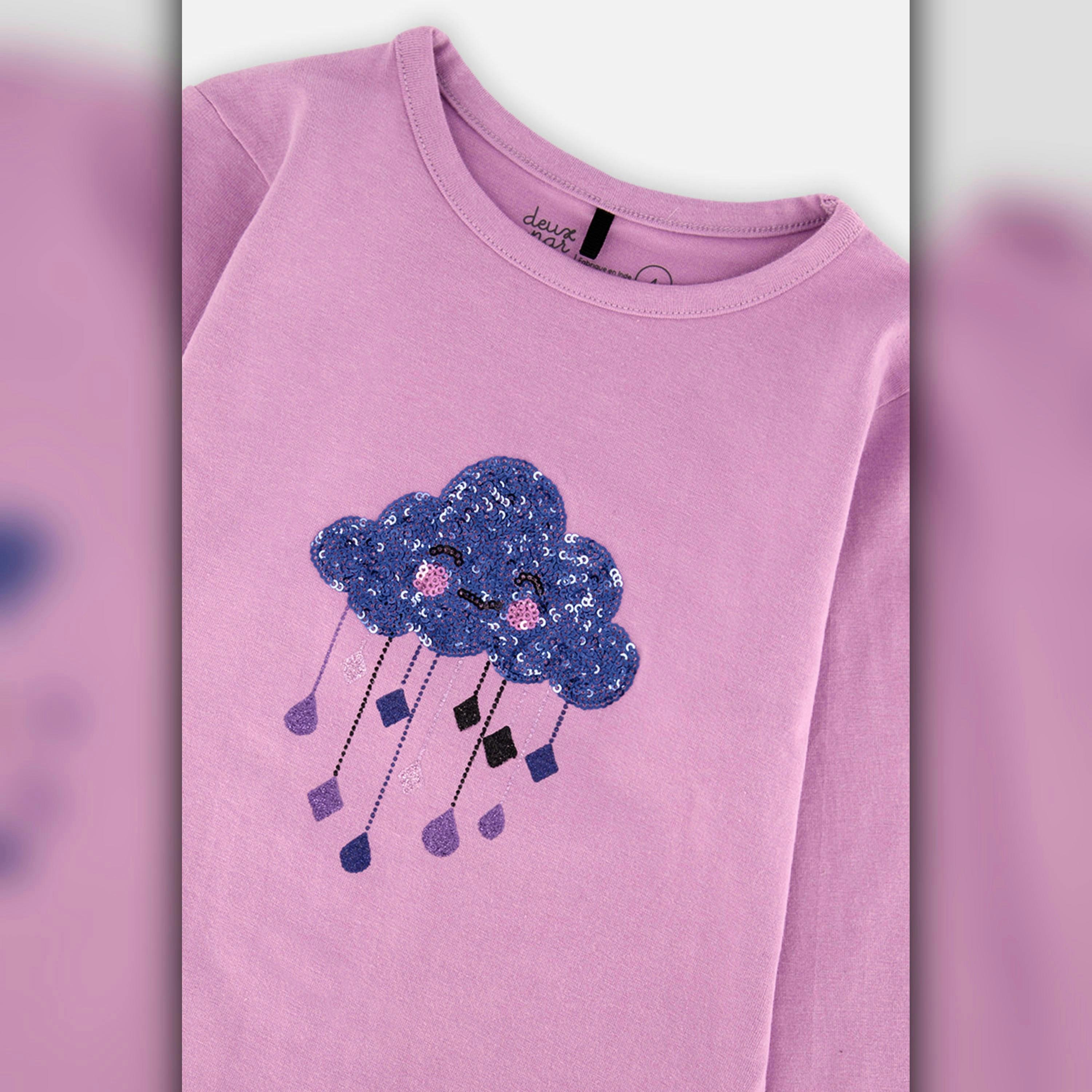 Organic Cotton Jersey T-Shirt Violet , view 6 of 6