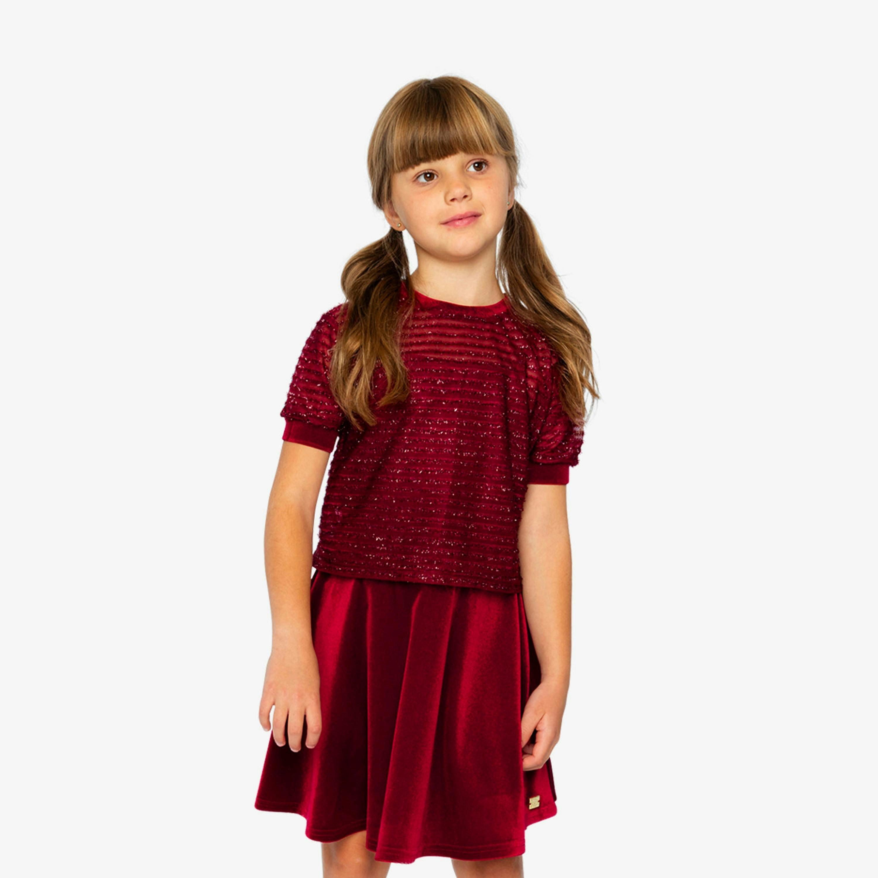 Fake Layering Top & Cami Red , view 3 of 5