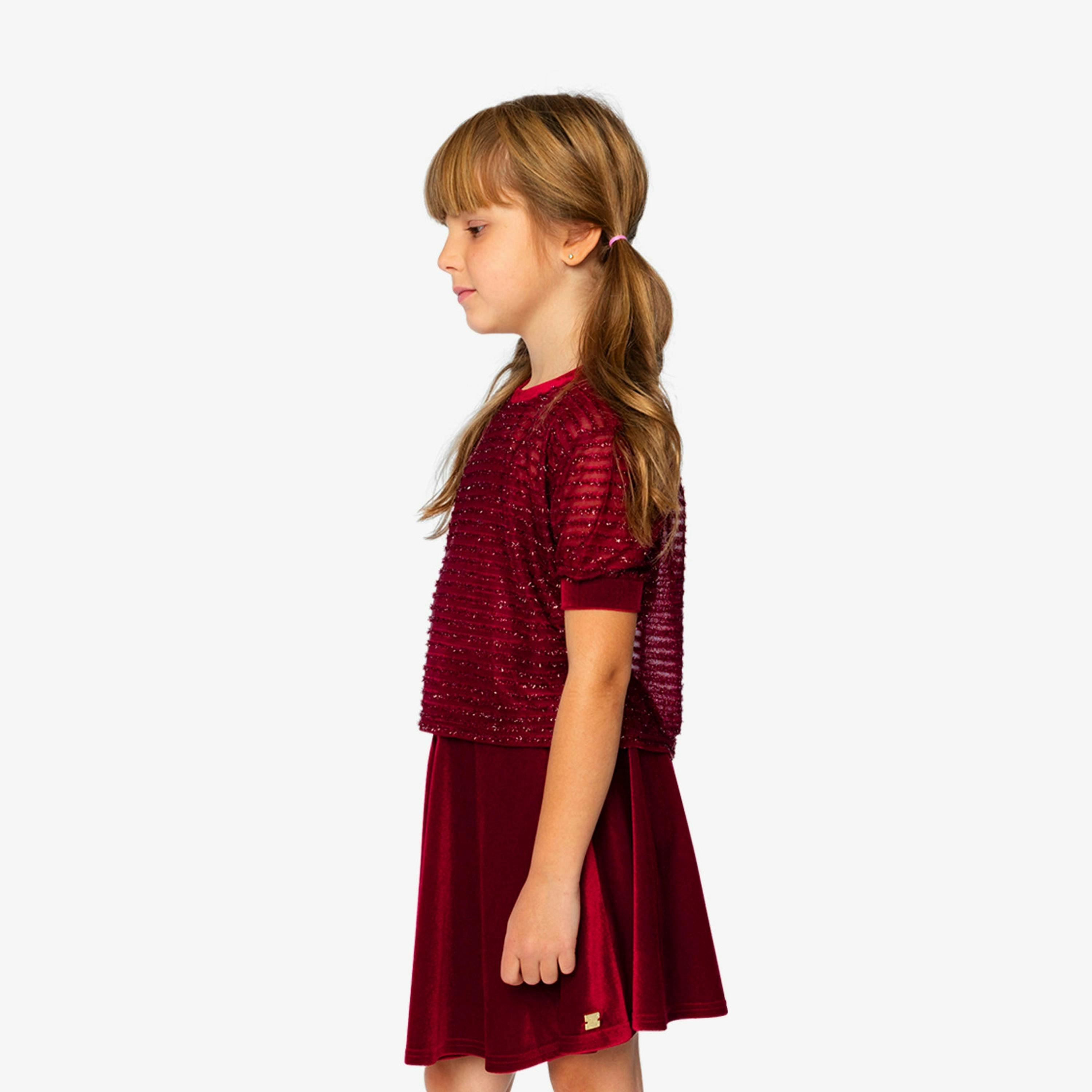Fake Layering Top & Cami Red , view 4 of 5