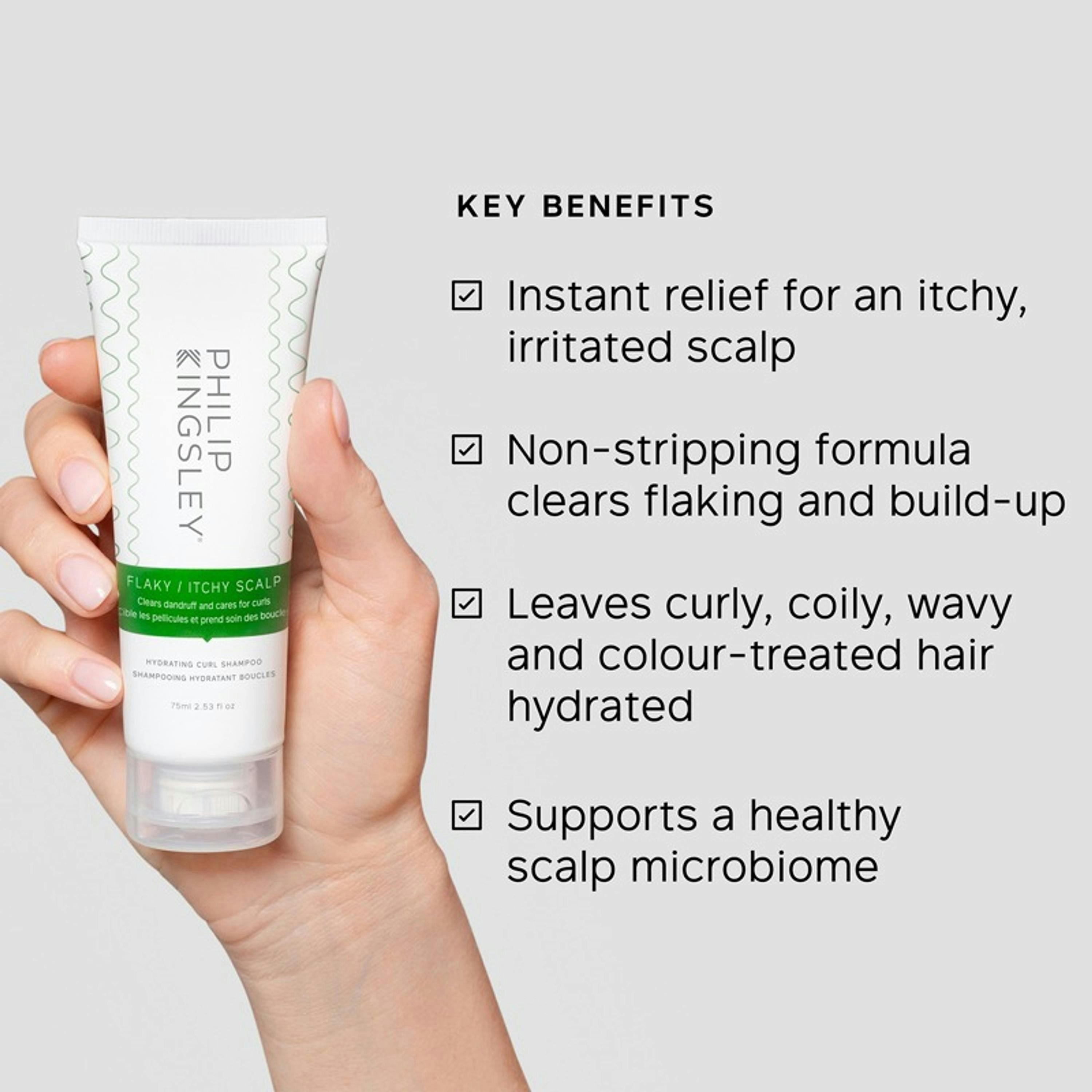 Philip Kingsley Flaky/Itchy Scalp Hydrating Curl Anti-Dandruff Shampoo 75 ml Single , view 2 of 6