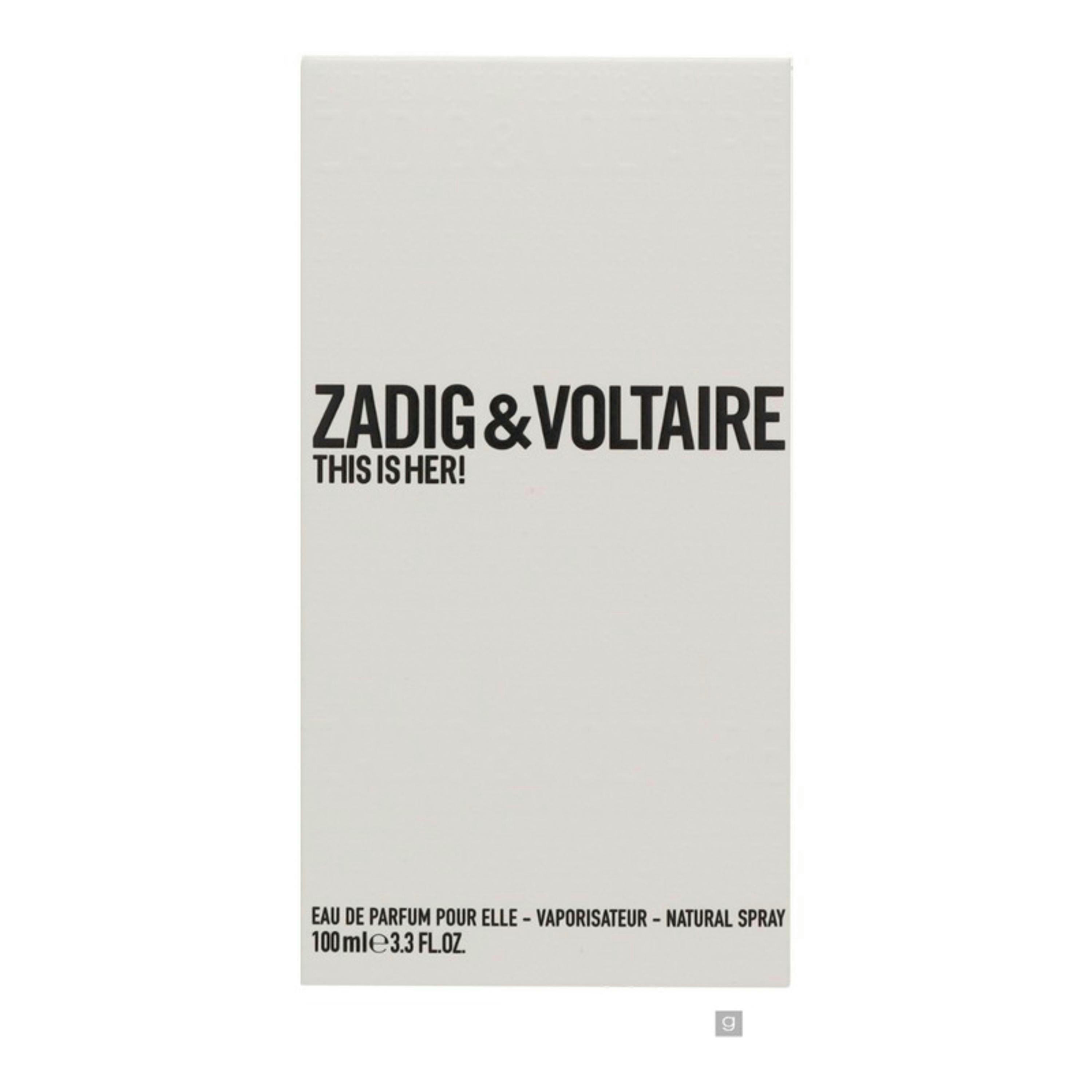 Zadig & Voltaire This Is Her! Eau de Parfum 100 ml Single , view 2 of 2