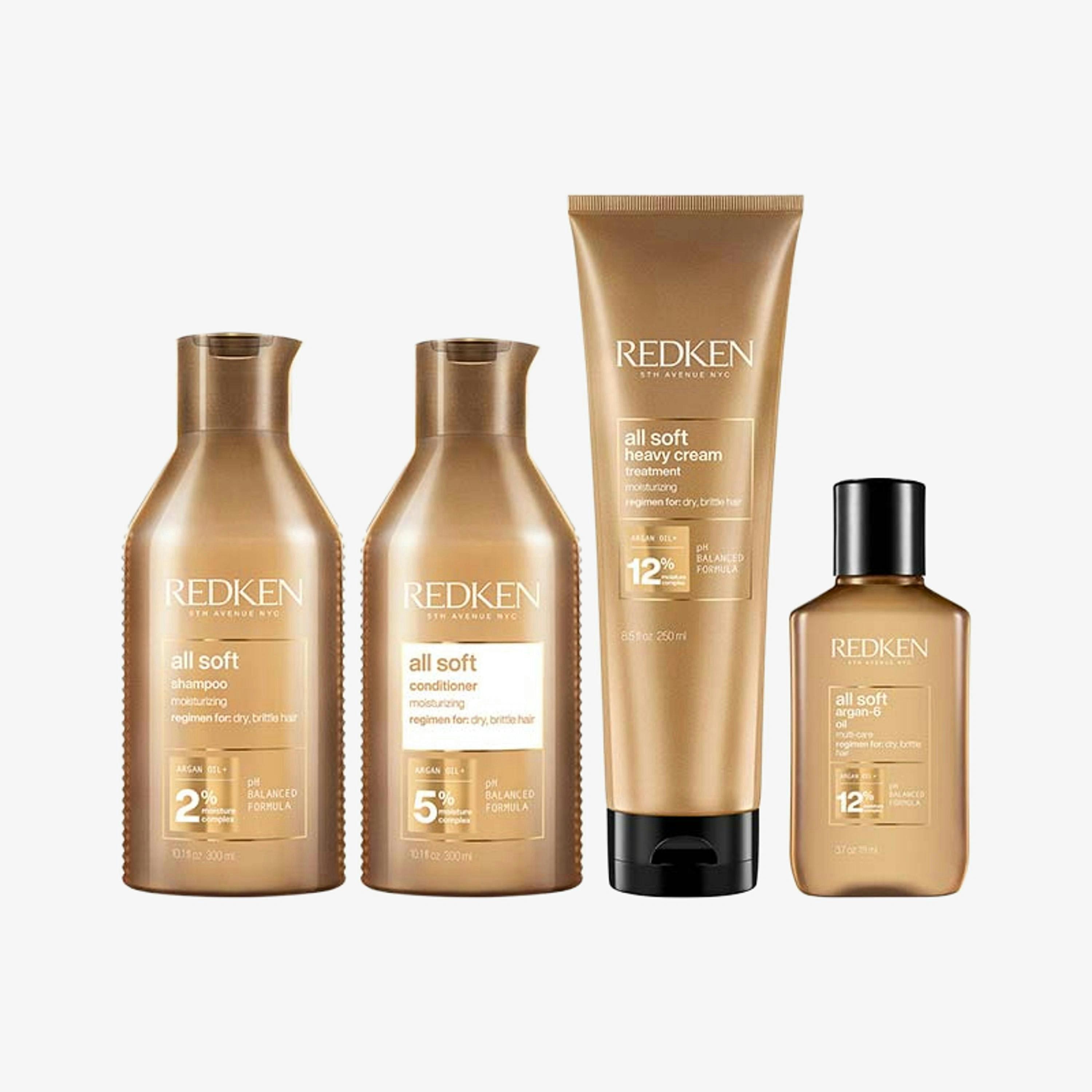 Redken All Soft Shampoo Conditioner Cream Oil 300 ml Pack (x4) , view 1 of 3