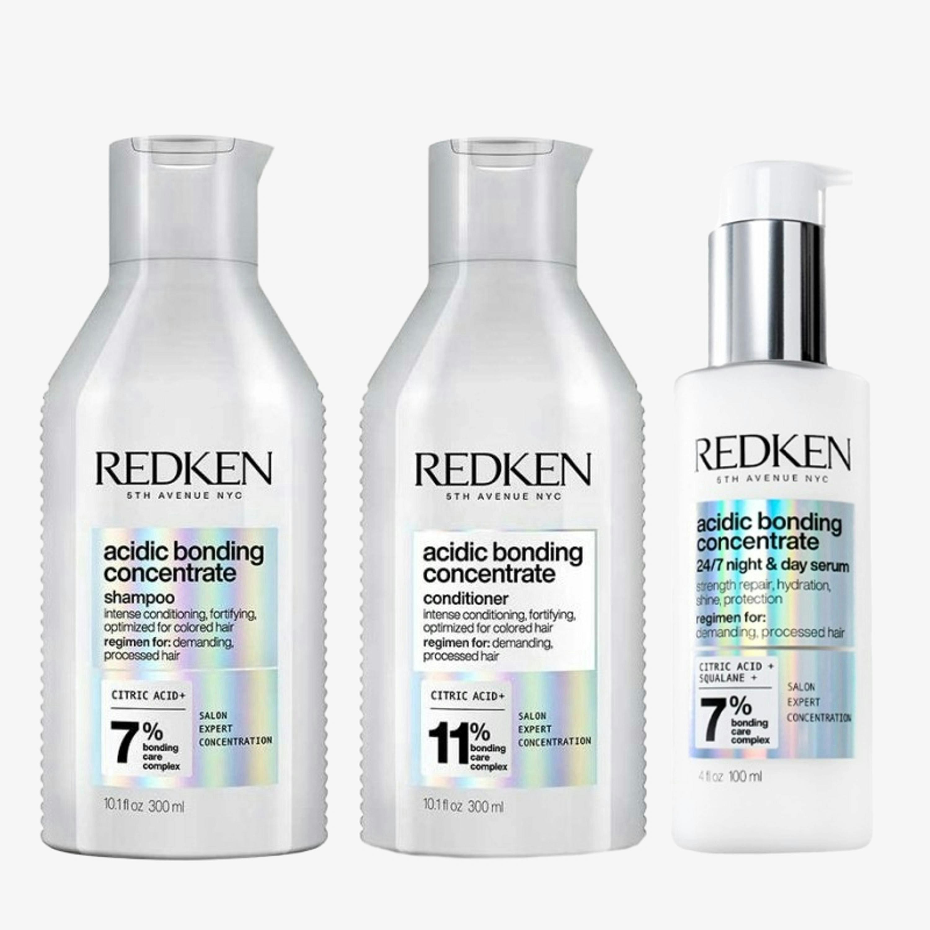 Redken Acidic Bonding Concentrate Shampoo Conditioner Serum 300 ml Pack (x3) , view 1 of 1