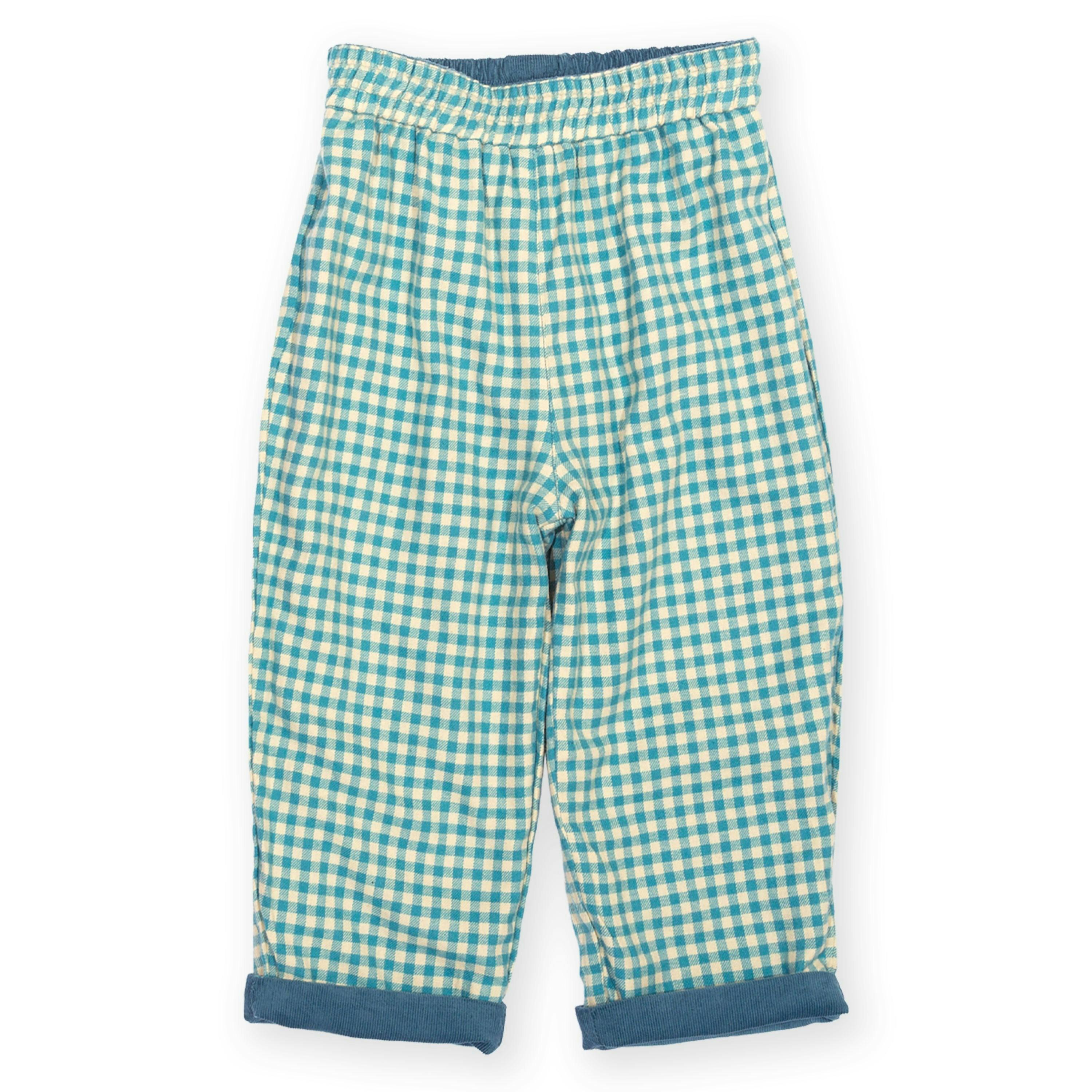 Kids Organic Ocean Check Reversible Pull Ups , view 6 of 6