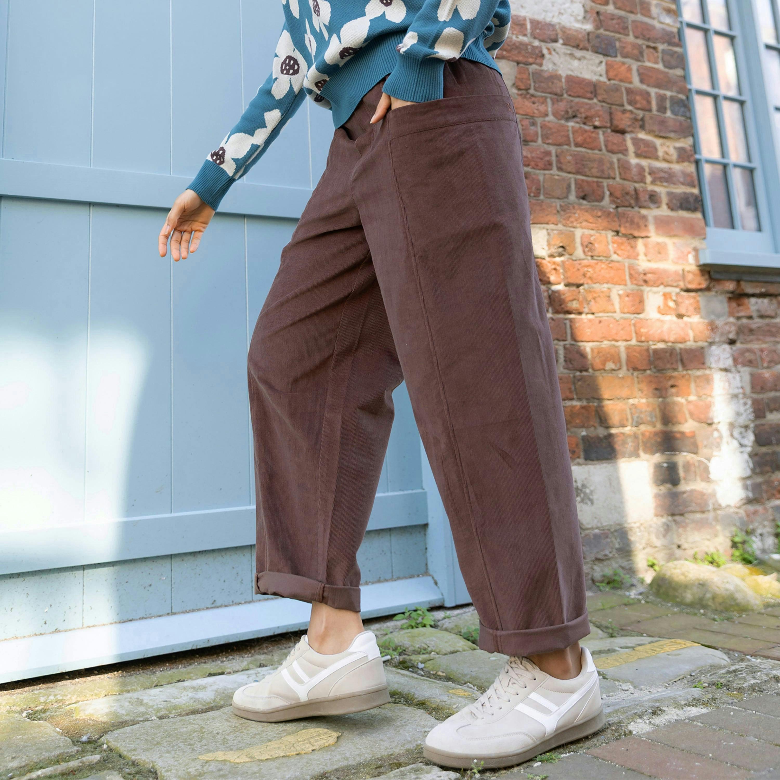 Organic Bloxworth Barrel Leg Cord Trousers , view 3 of 6