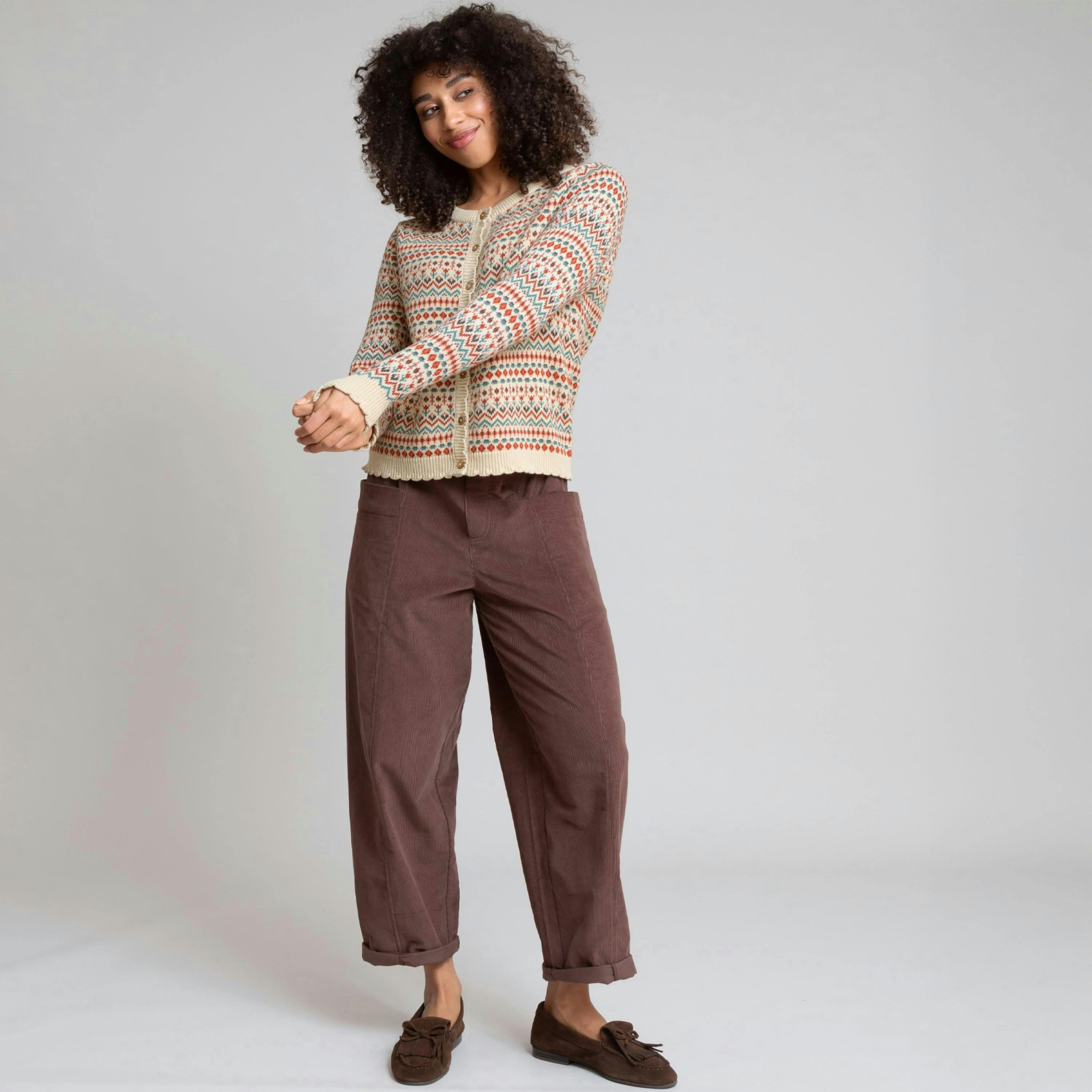Organic Bloxworth Barrel Leg Cord Trousers , view 5 of 6
