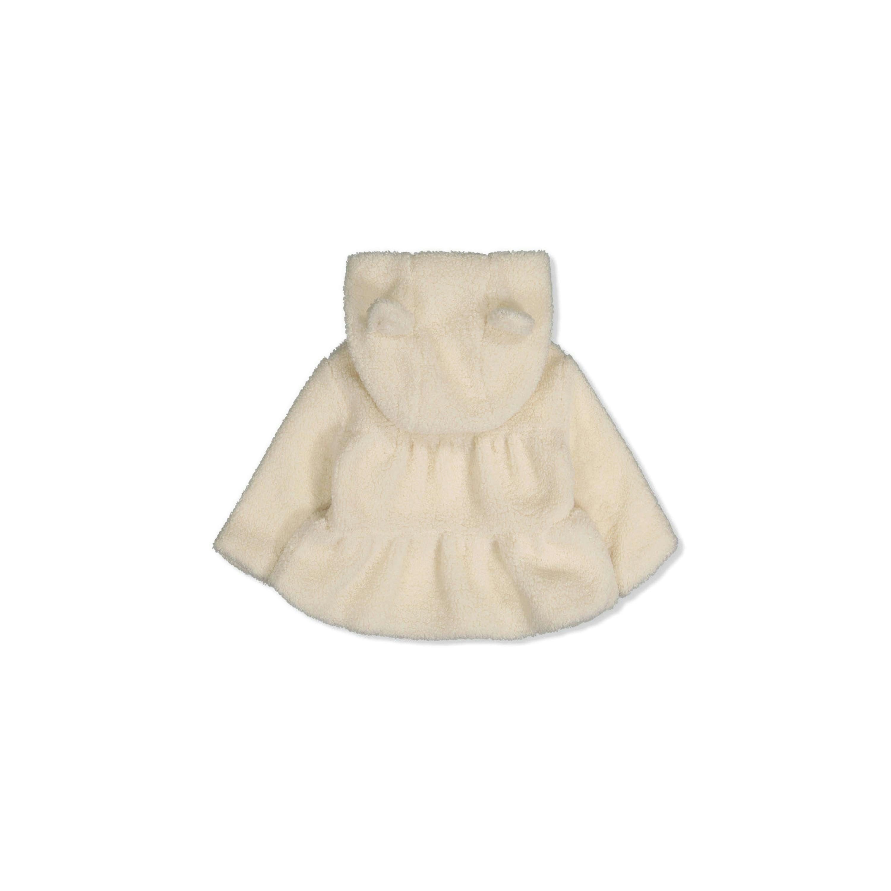 Hooded Zip Sherpa Jacket Off-White , view 3 of 5