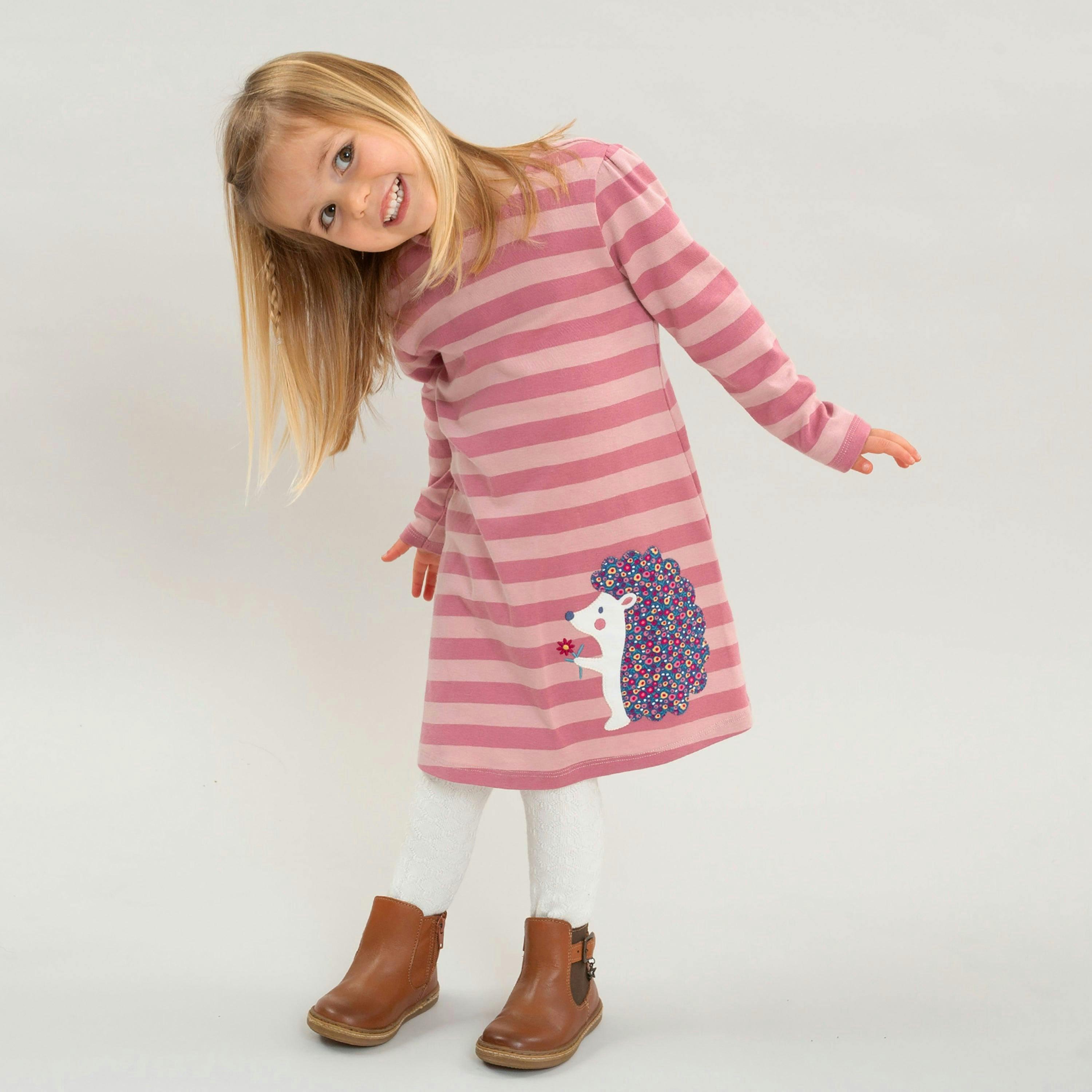 Kids Organic Handy Hedgehog Dress , view 3 of 4