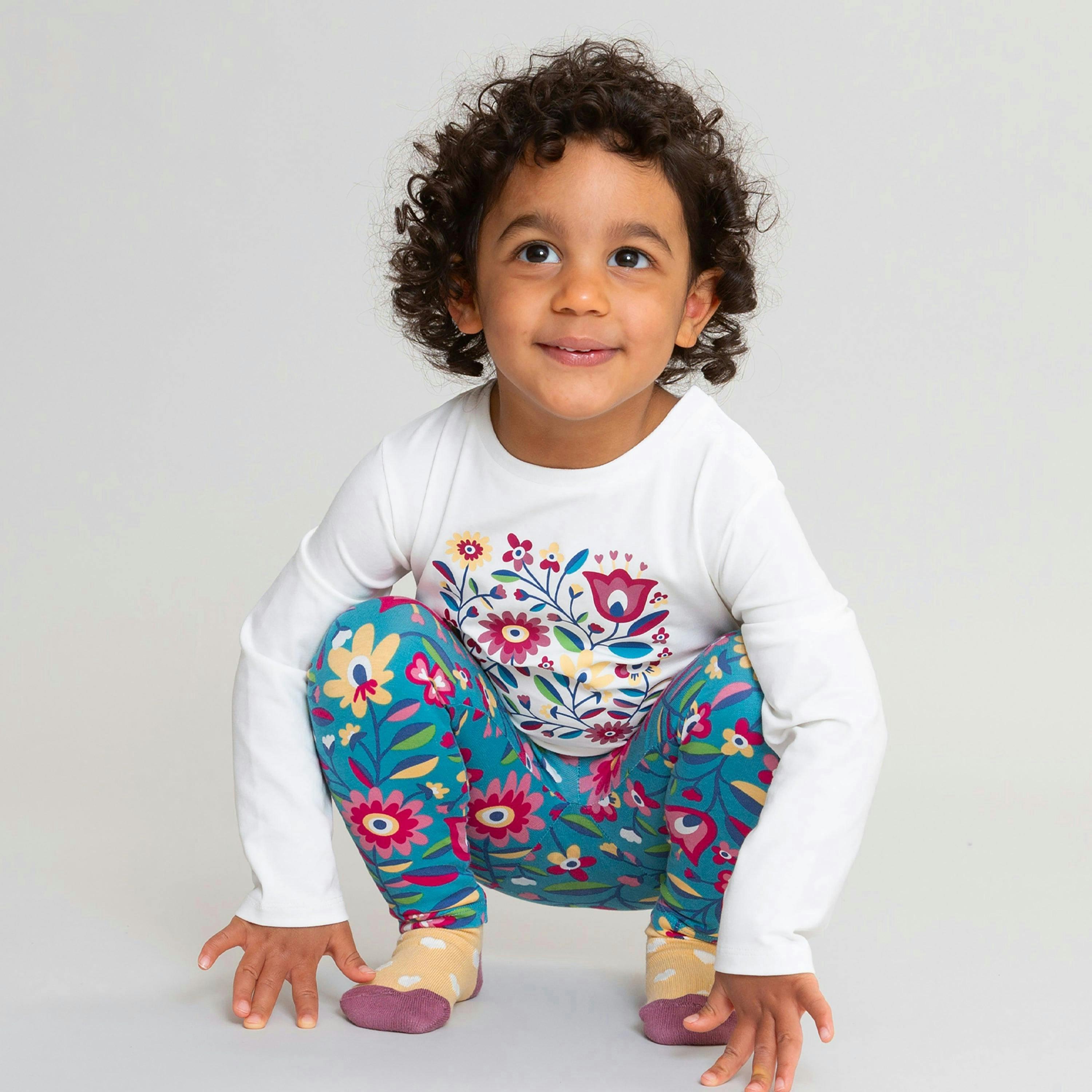 Kids Organic Folksy Bloom T-Shirt , view 2 of 6