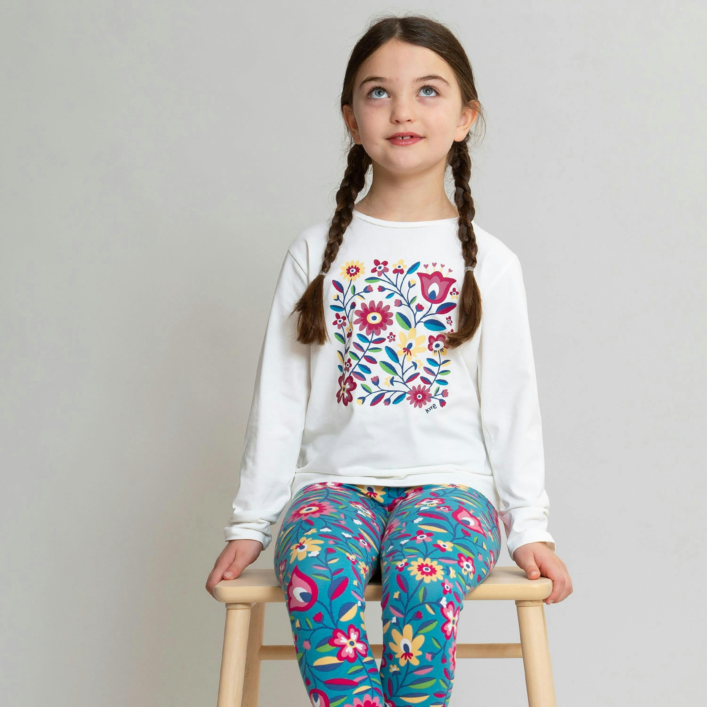 Kids Organic Folksy Bloom T-Shirt , view 4 of 6
