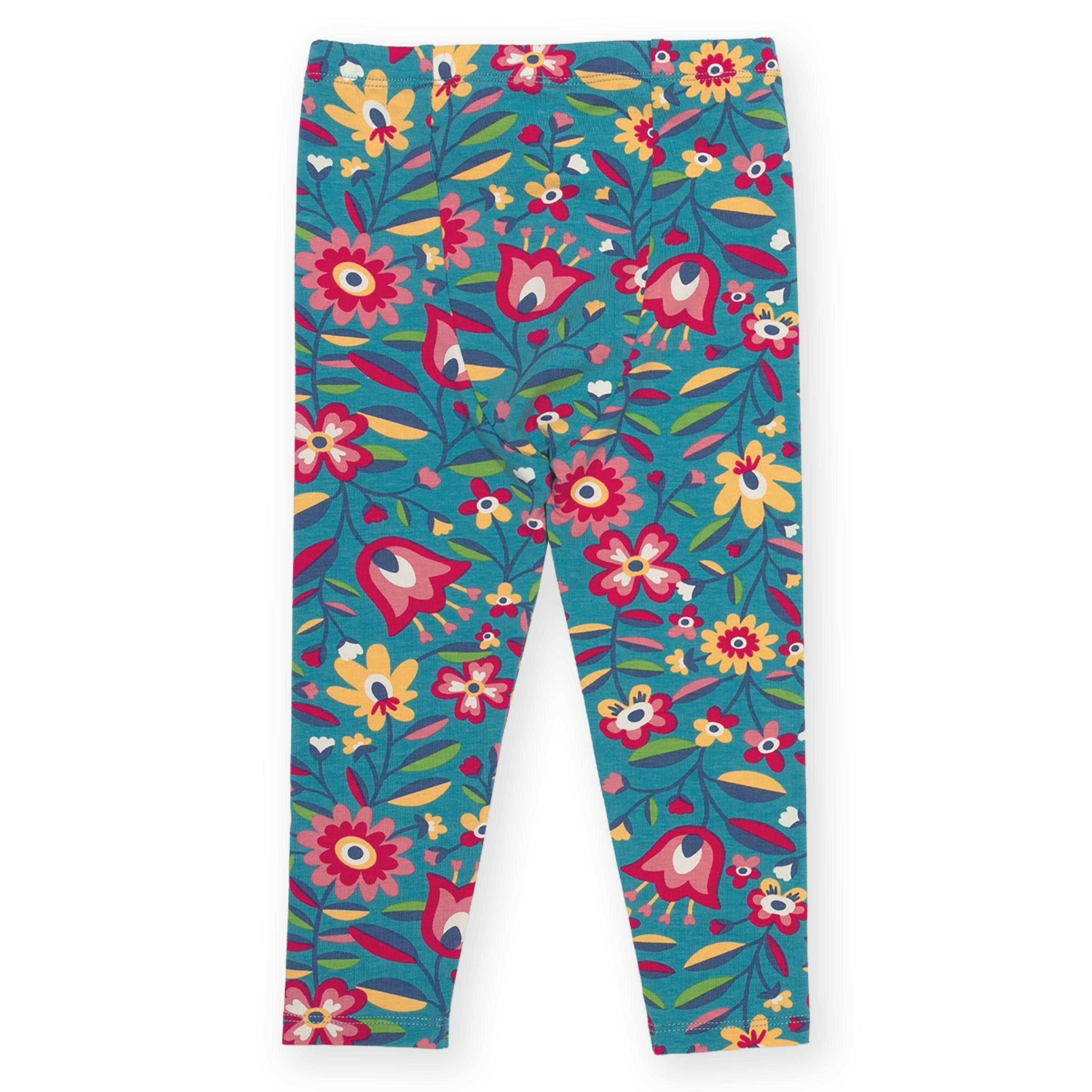 Kids Organic Folksy Bloom Leggings , view 3 of 6