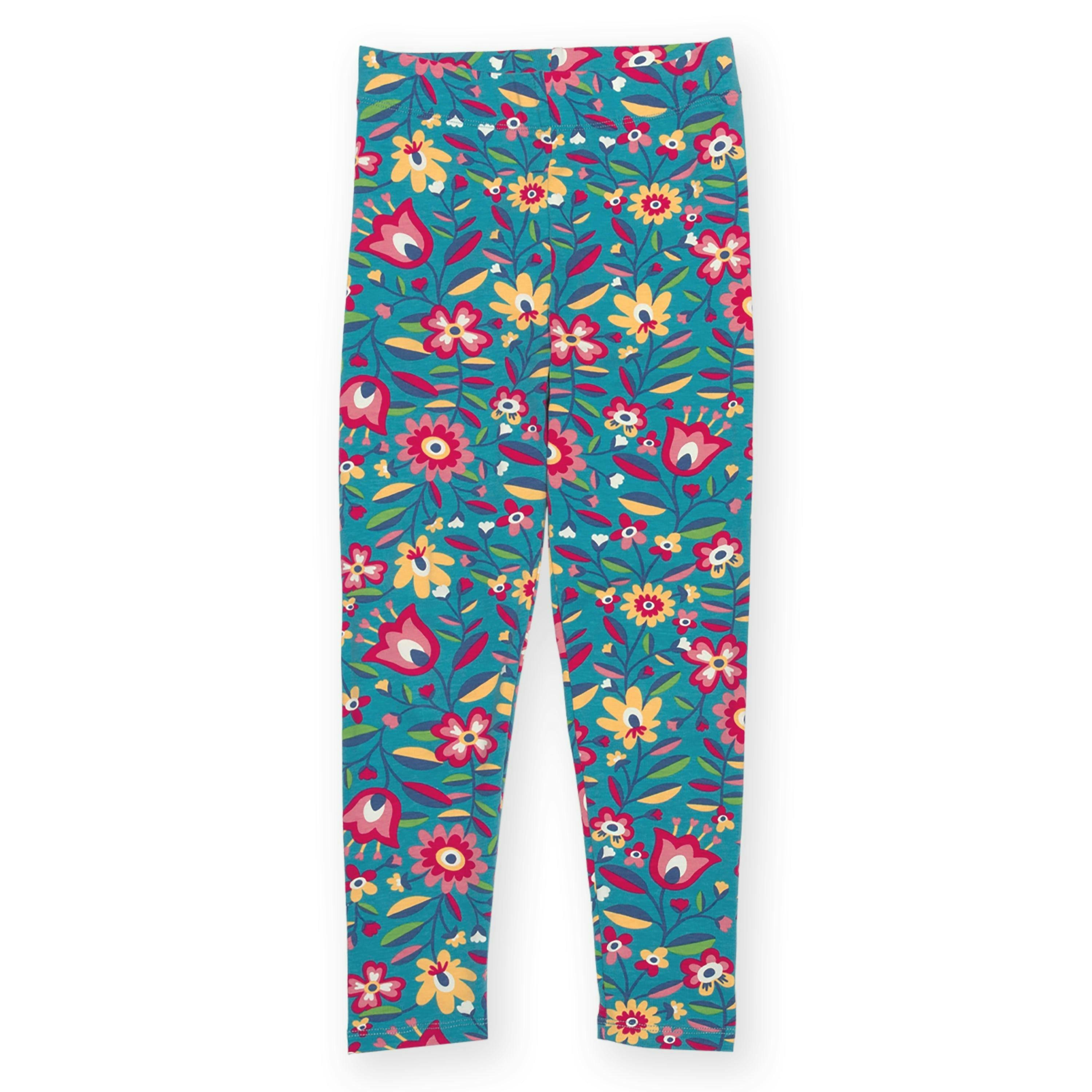 Kids Organic Folksy Bloom Leggings , view 4 of 6