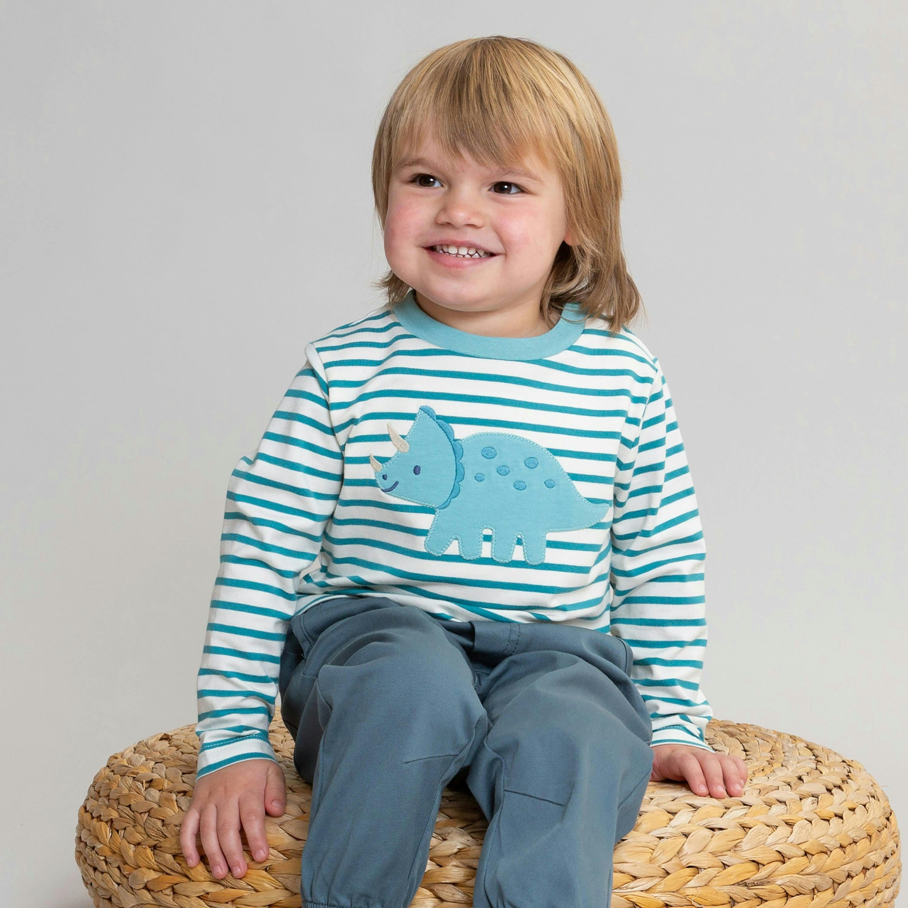 Kids Organic Diddy Dino T-Shirt , view 2 of 5
