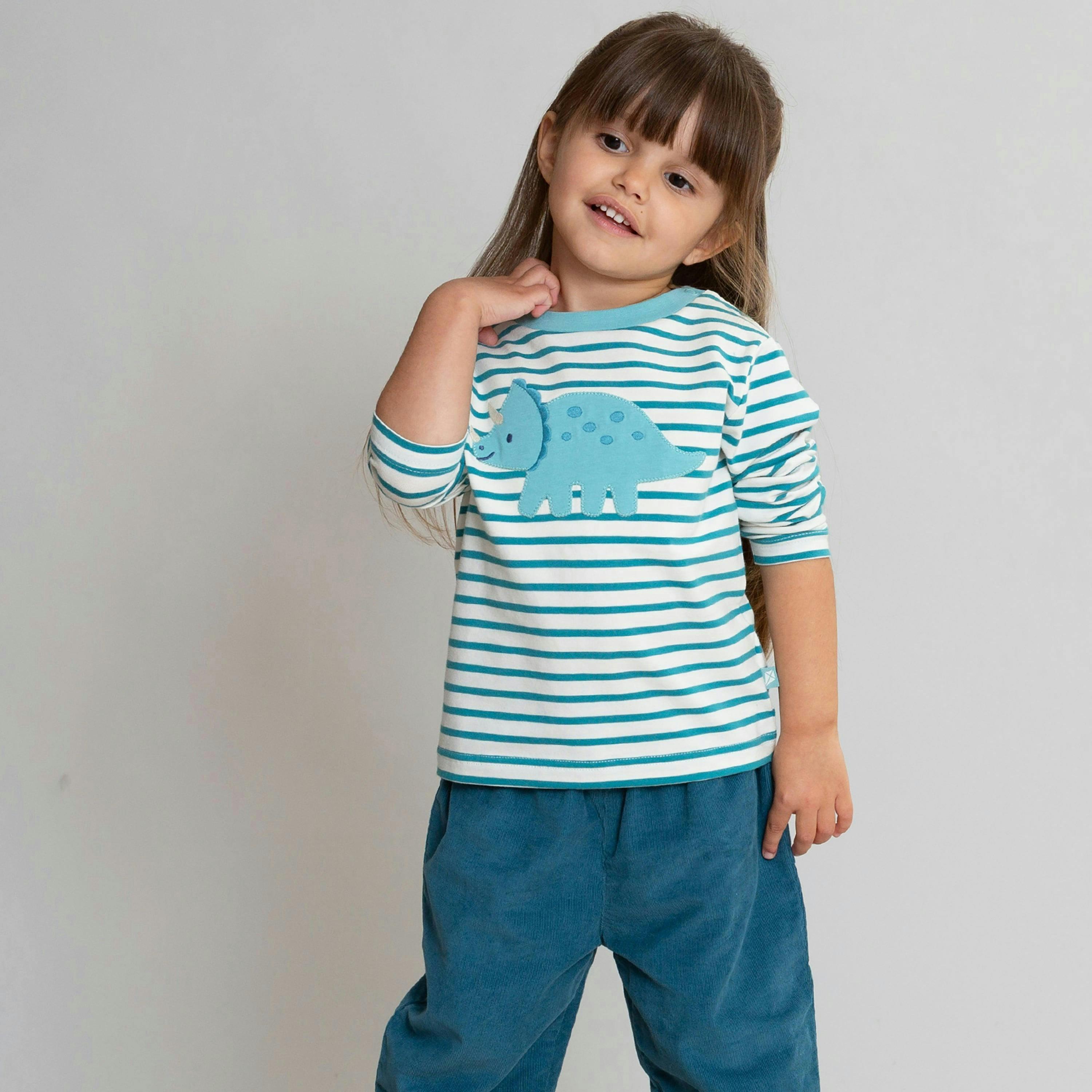Kids Organic Diddy Dino T-Shirt , view 3 of 5
