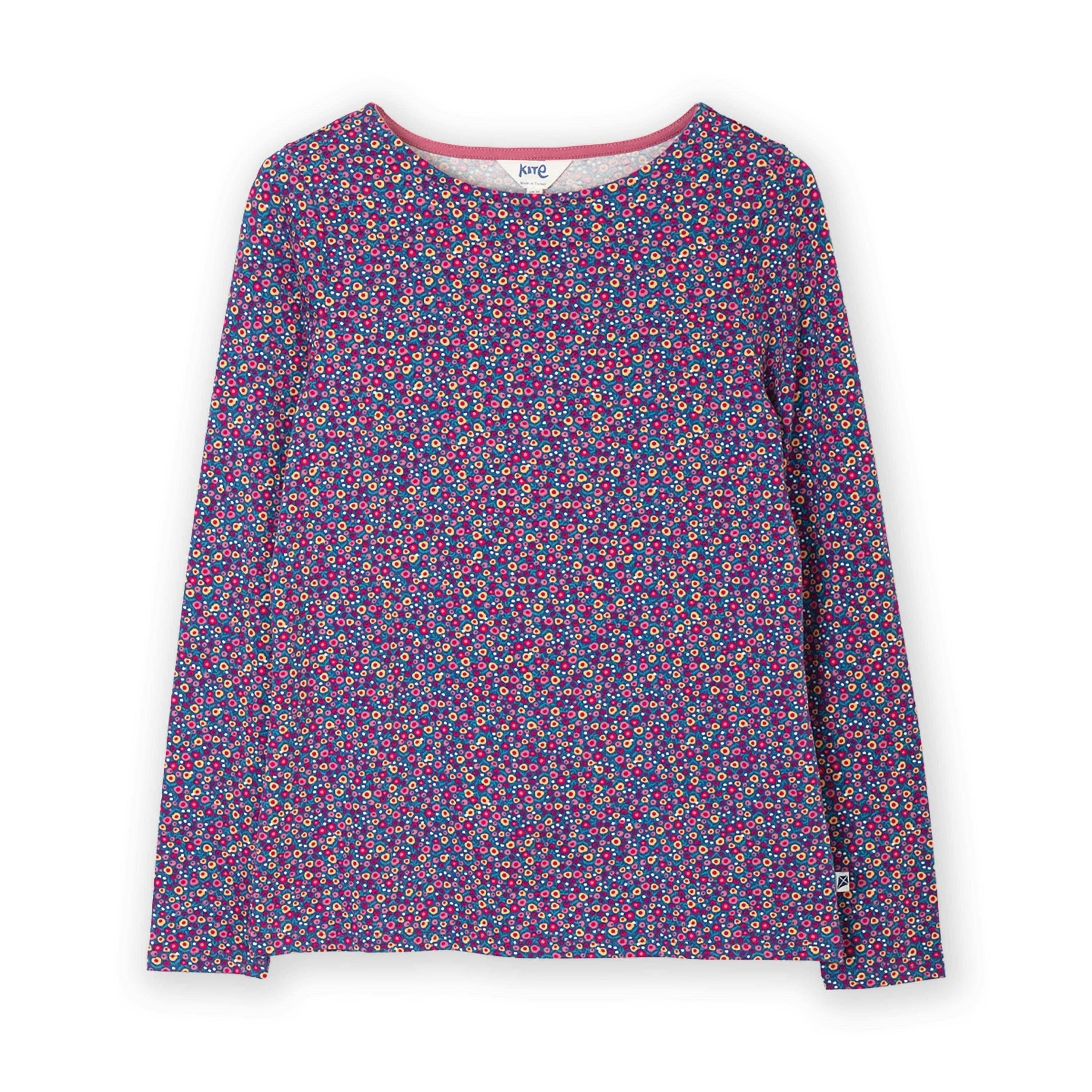 Organic Berry Ditsy Tarrant Jersey T-Shirt , view 2 of 4