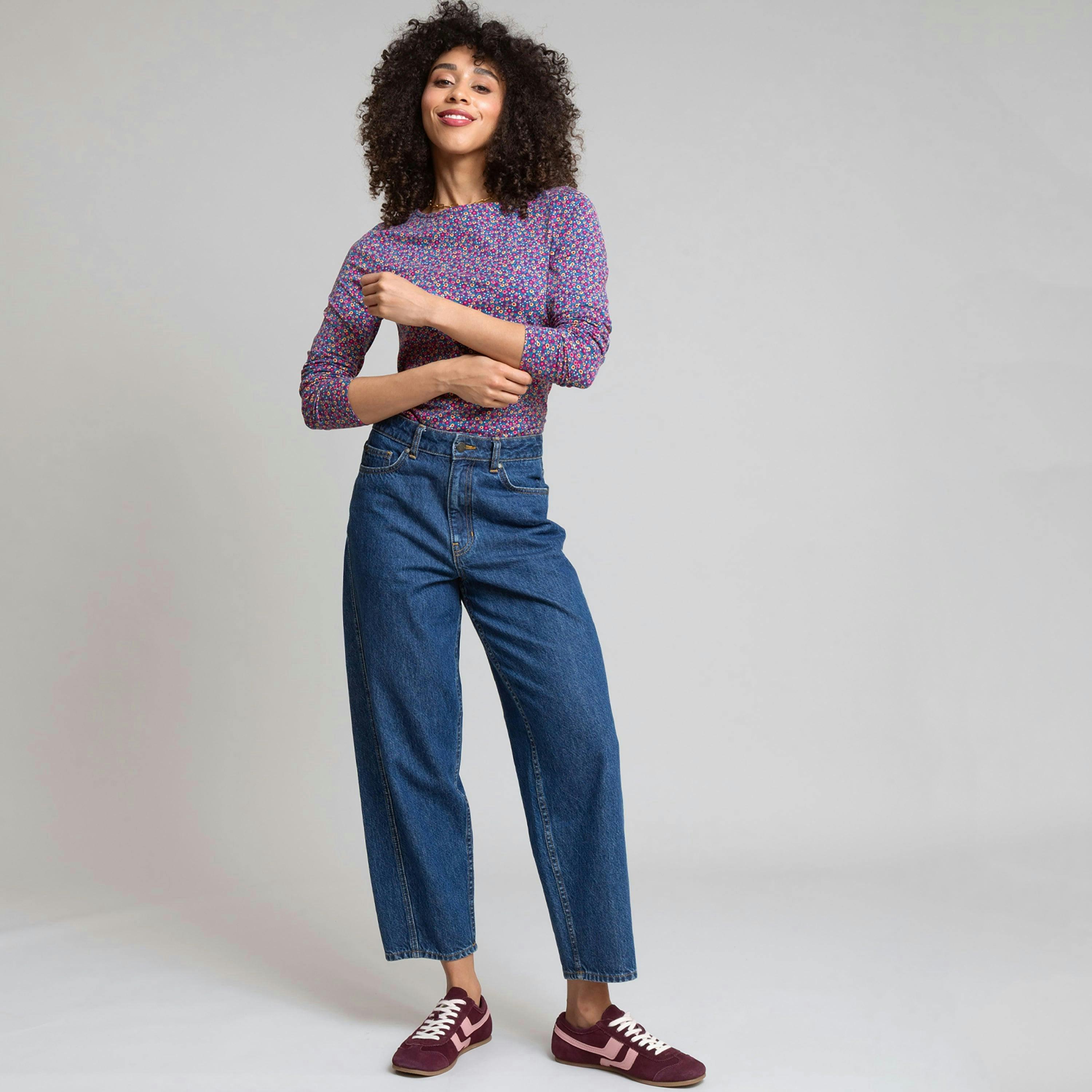 Organic Berry Ditsy Tarrant Jersey T-Shirt , view 3 of 4