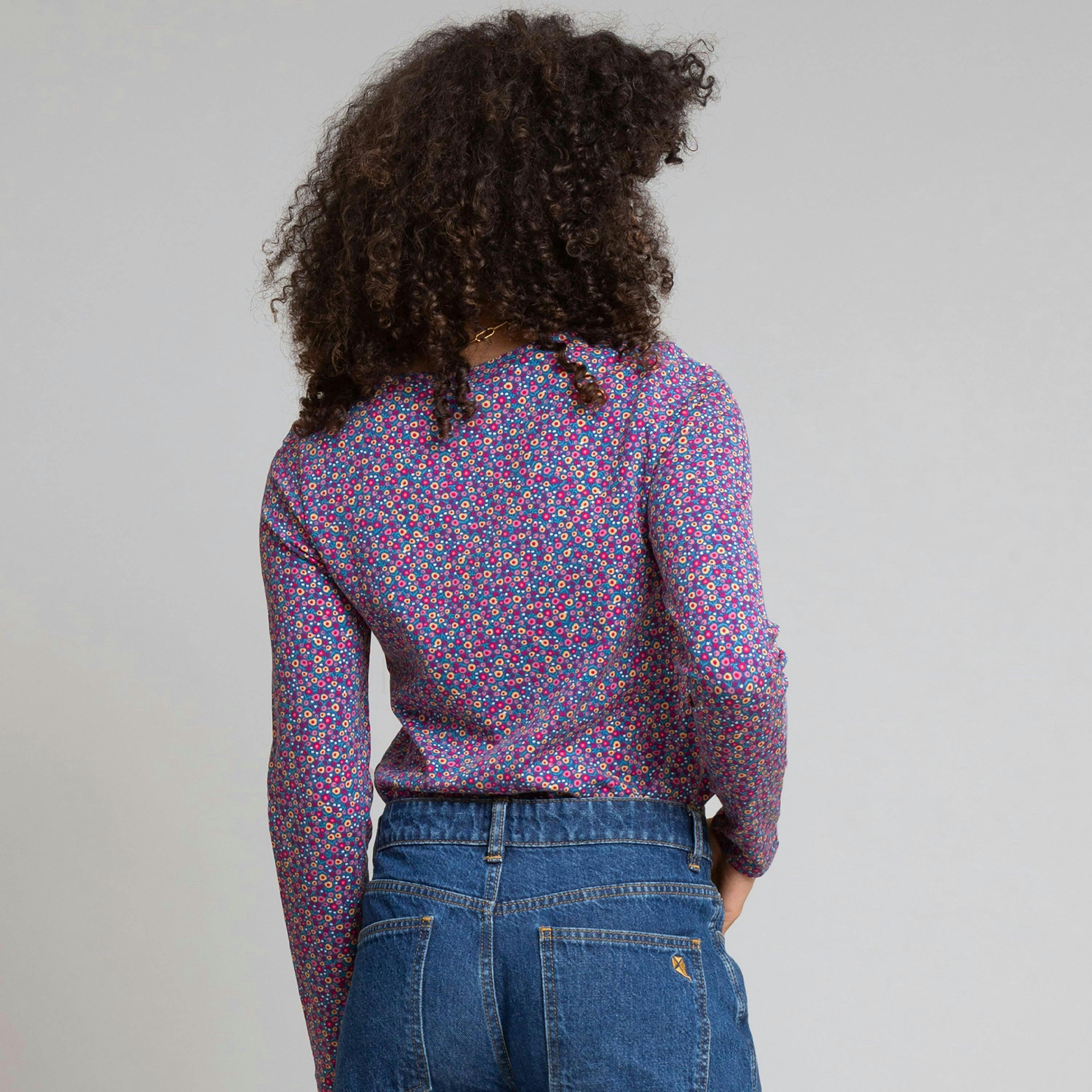 Organic Berry Ditsy Tarrant Jersey T-Shirt , view 4 of 4