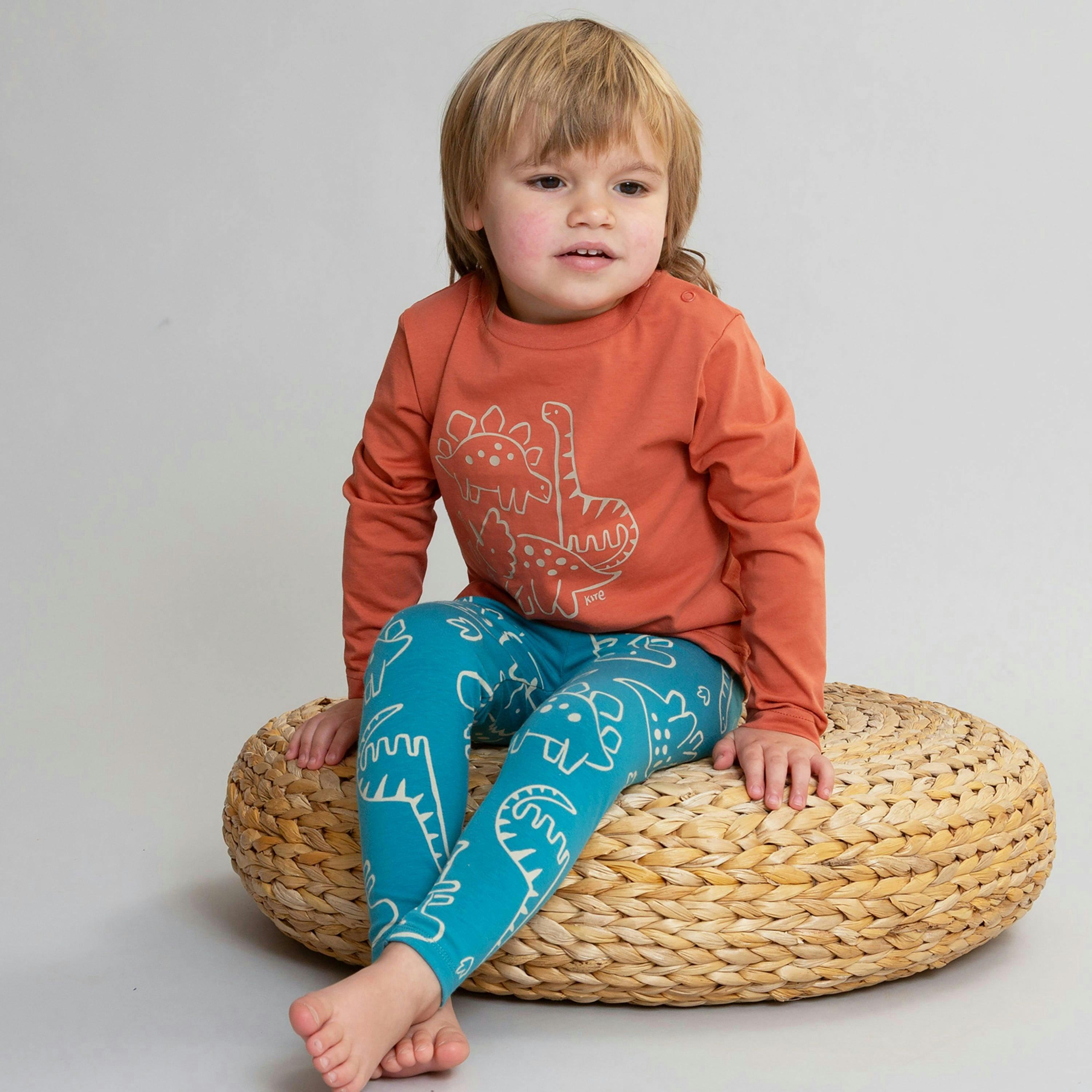 Kids Organic Doodle Dino Leggings , view 2 of 4