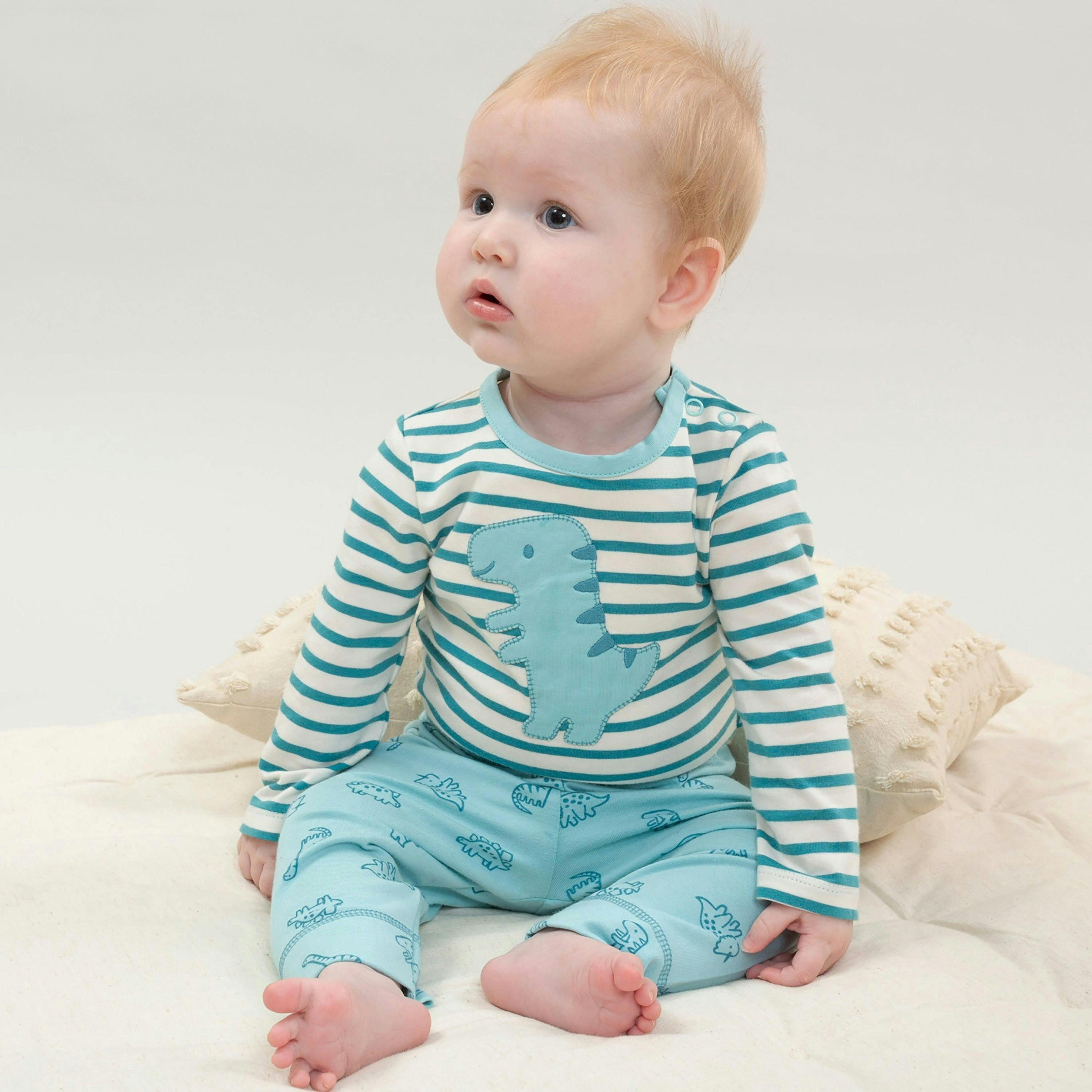 Baby Organic Diddy Dino Bodysuit , view 2 of 4