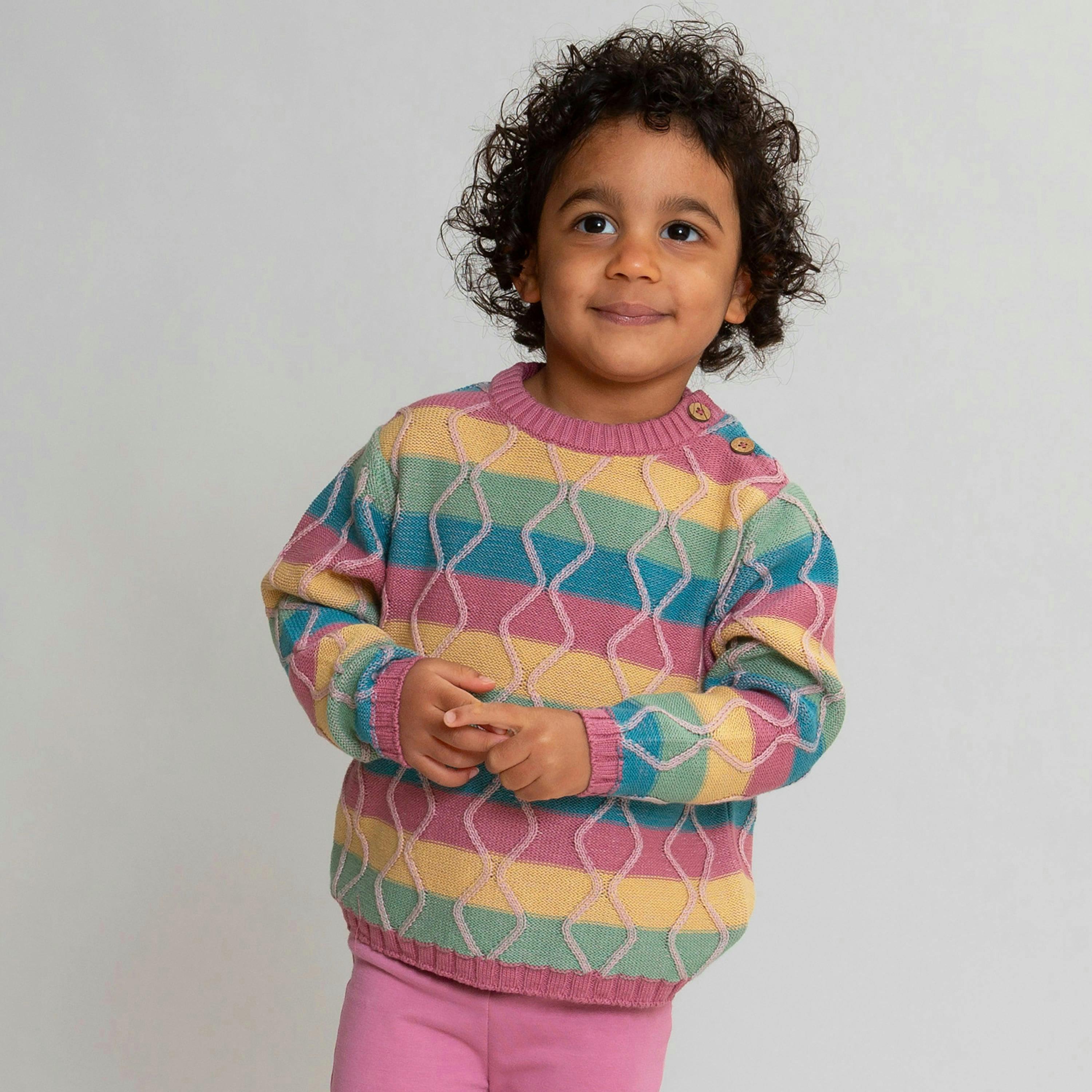 Kids Organic Fancy Stripe Jumper , view 2 of 6