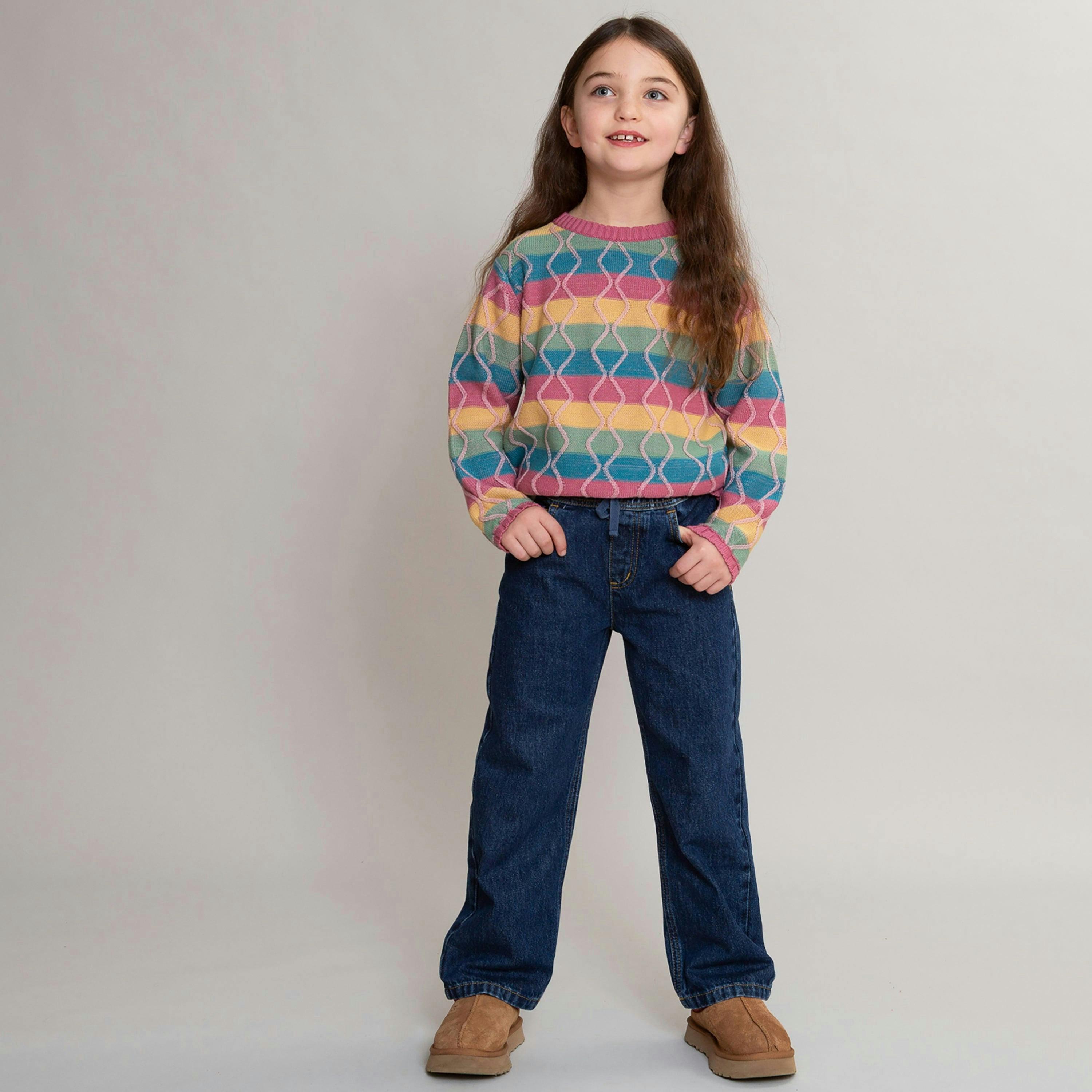 Kids Organic Fancy Stripe Jumper , view 4 of 6