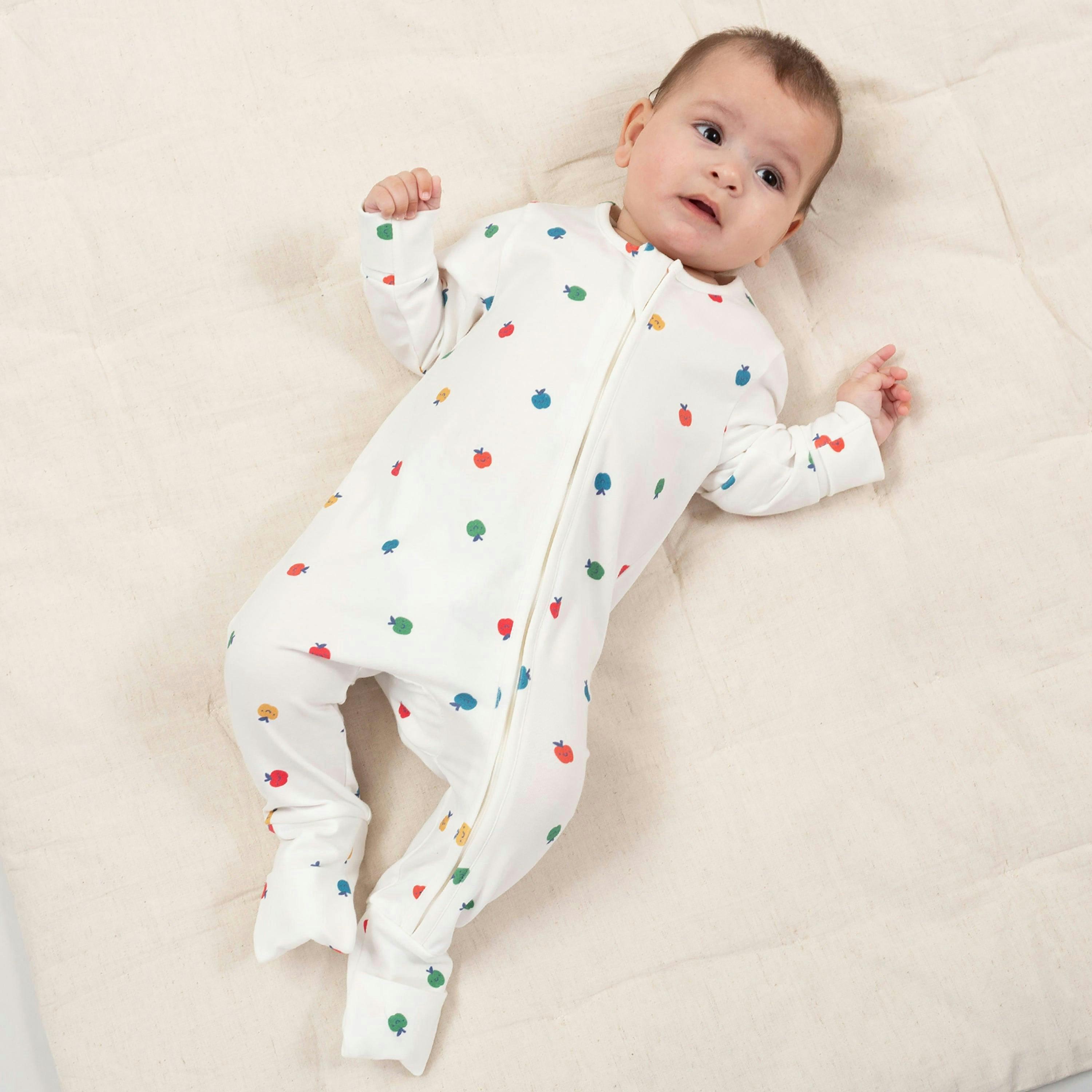 Baby Organic Apple A Day Sleepsuit , view 2 of 4