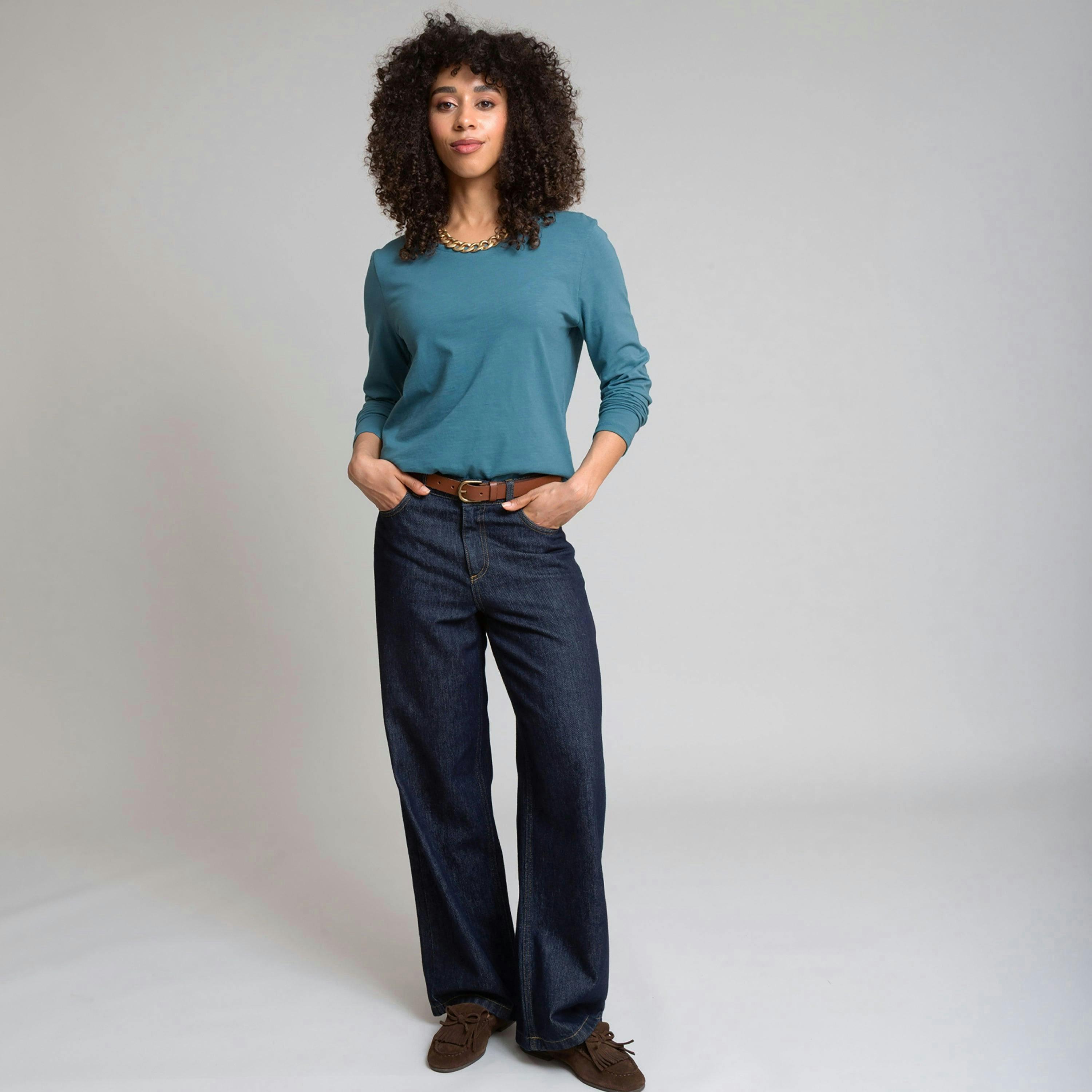 Organic Sandford Slub Jersey T-Shirt Steel , view 3 of 4
