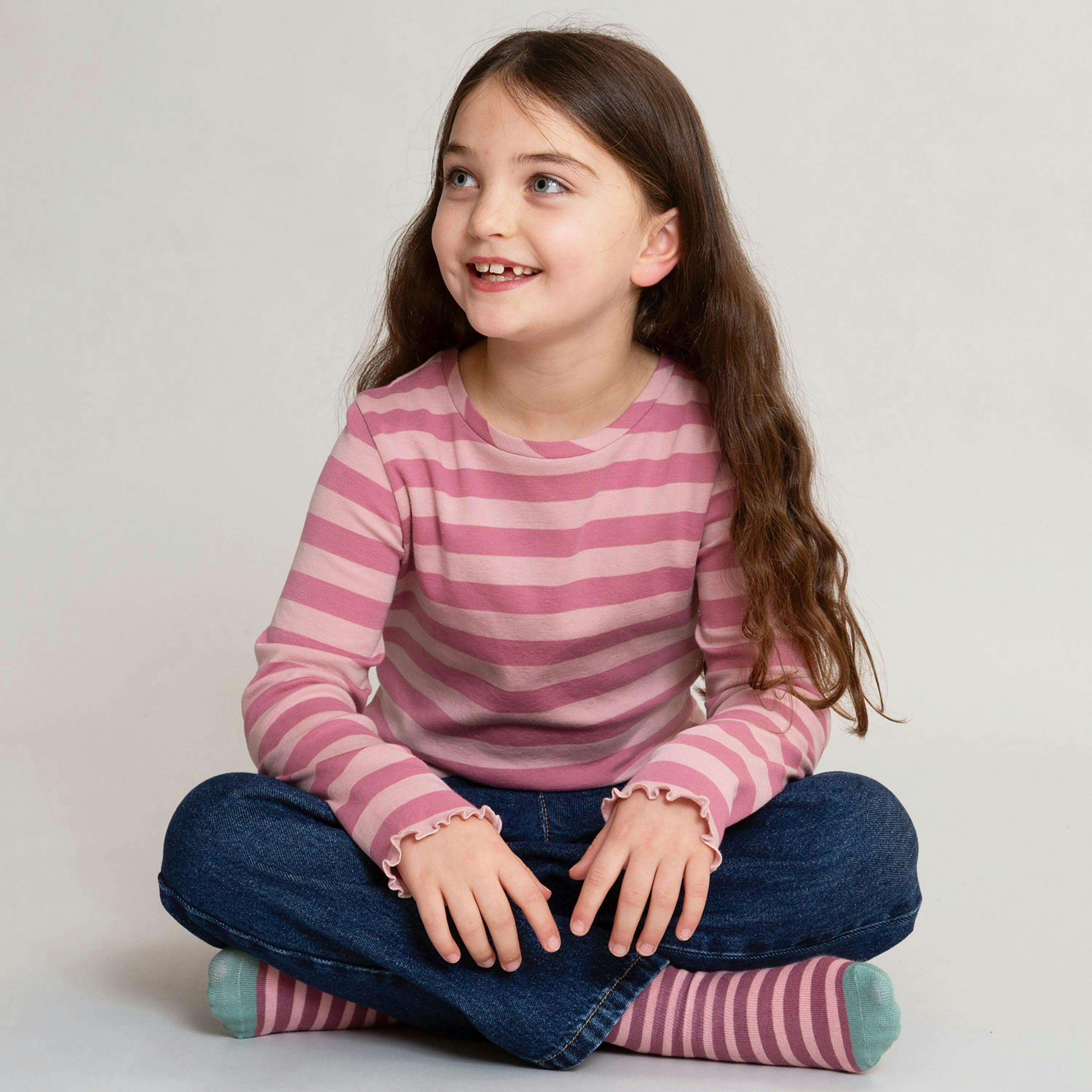 Kids Organic Stripy T-Shirt , view 2 of 4