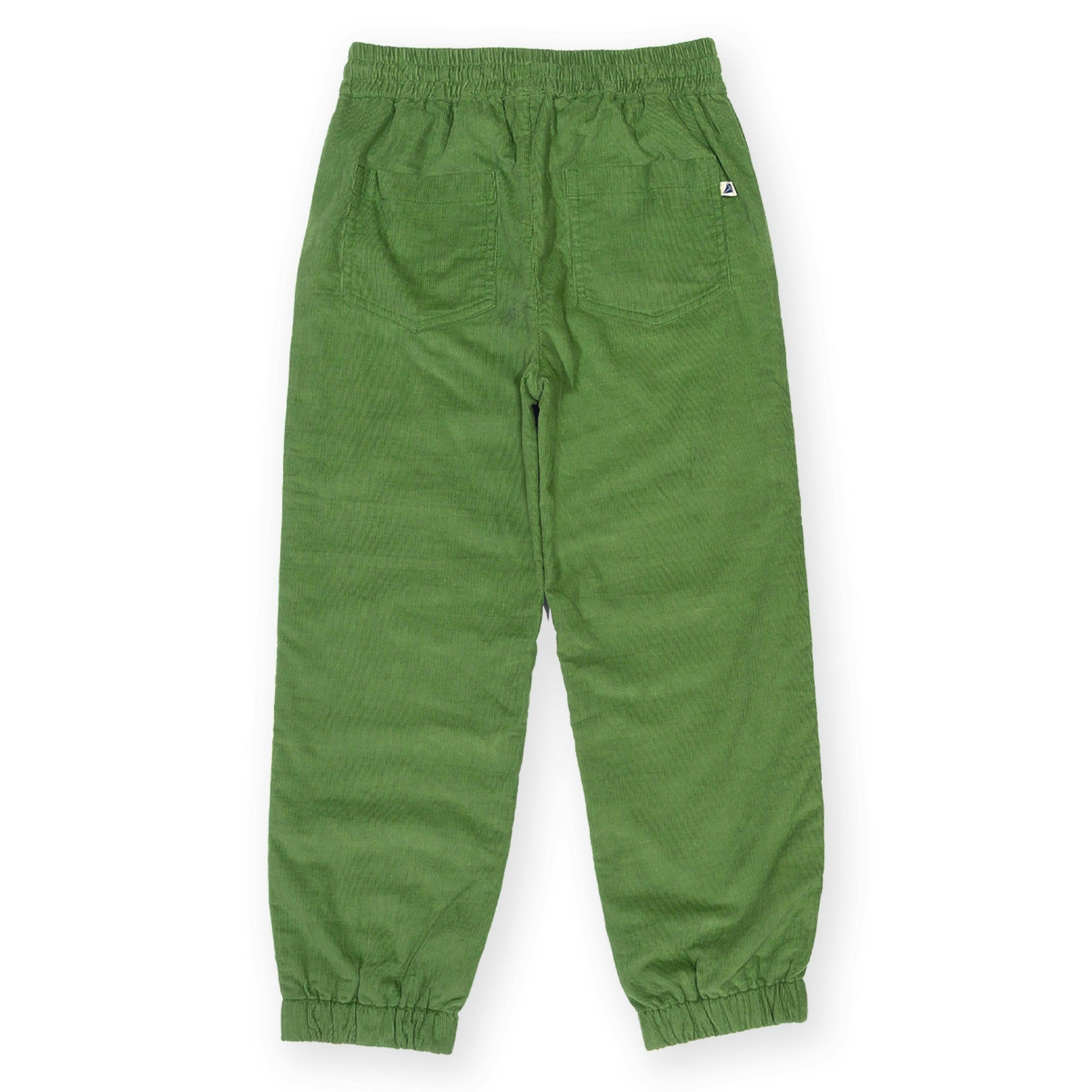 Kids Organic Cosy Cords Olive , view 5 of 5