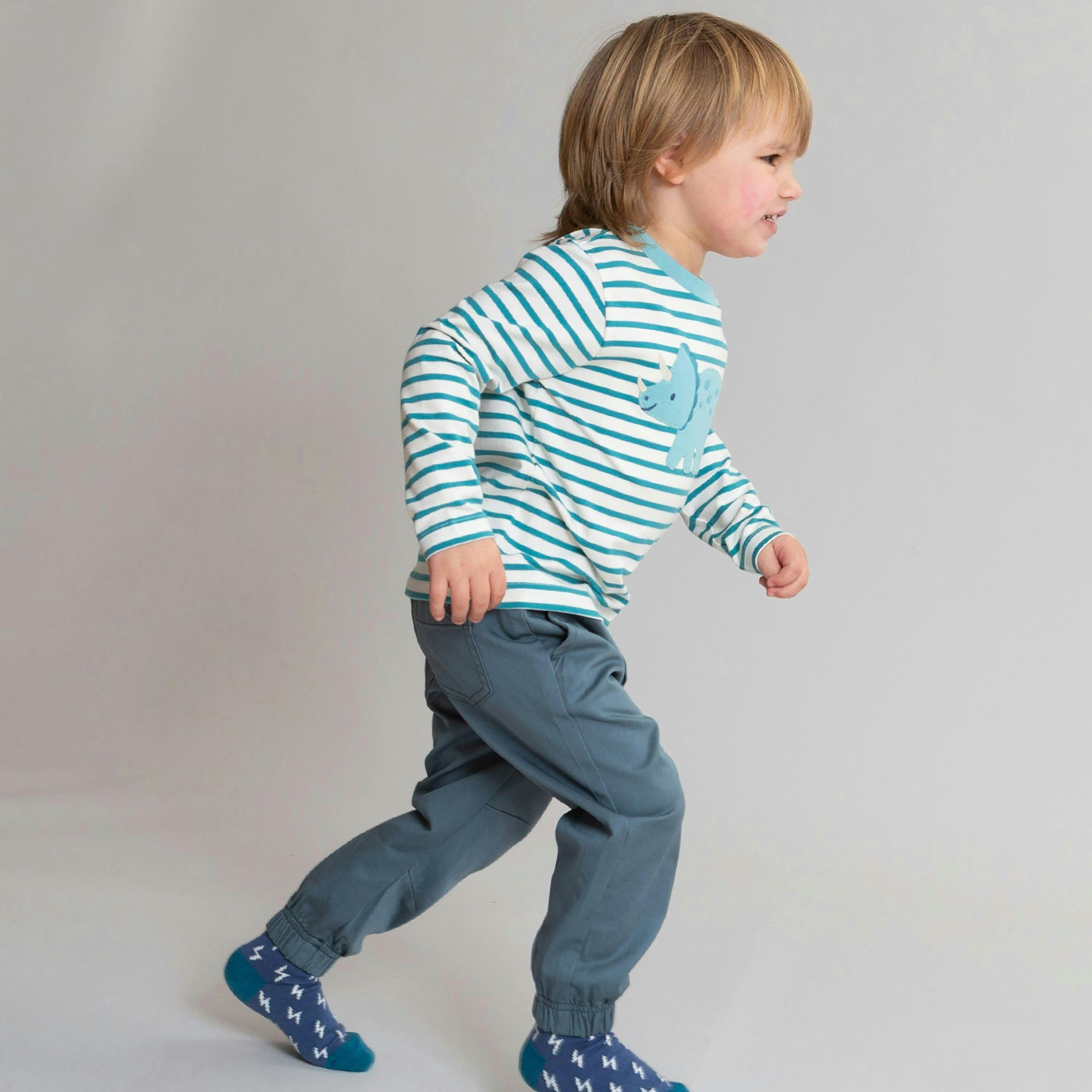 Kids Organic Twill Joggers , view 3 of 5