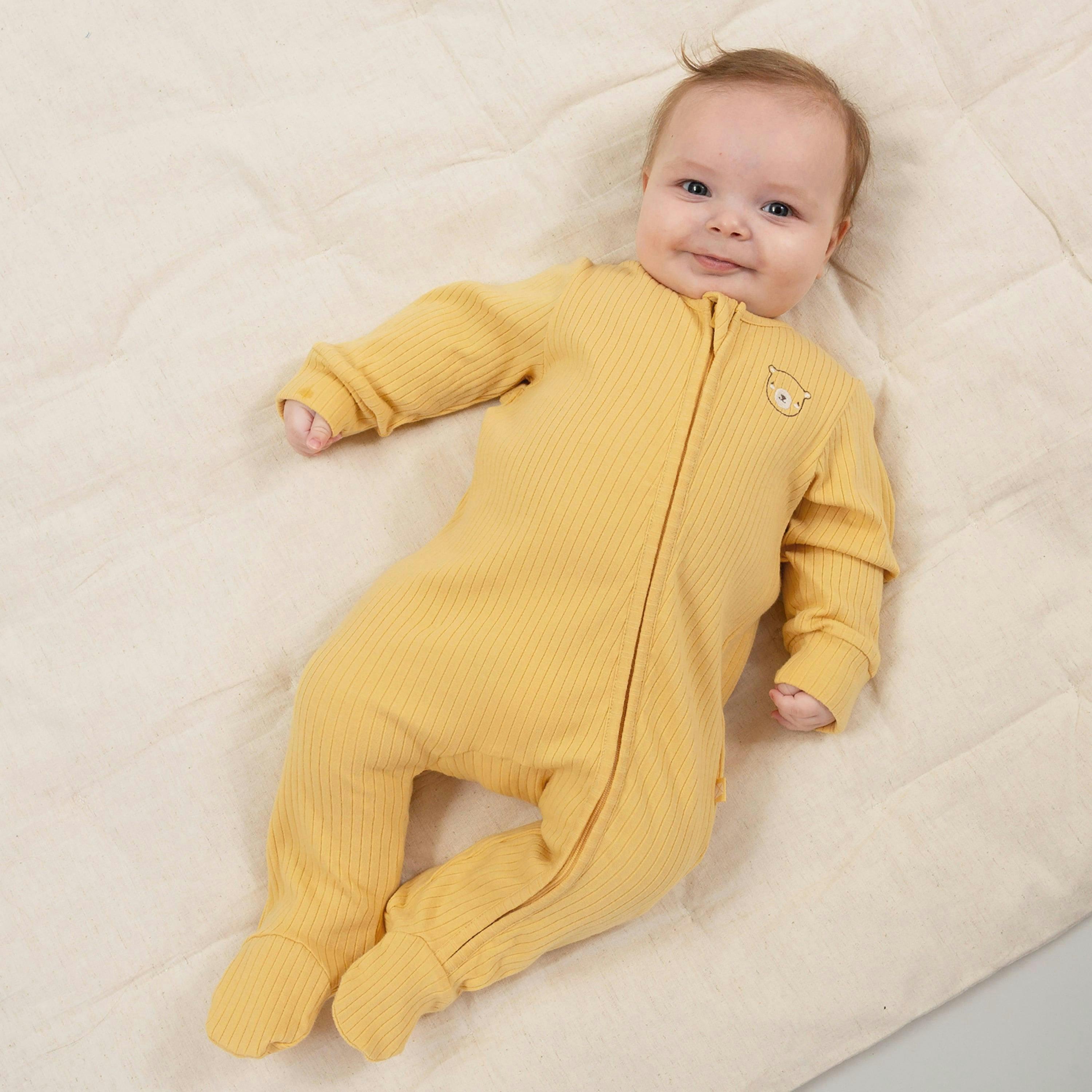 Baby Organic Little Ted Sleepsuit , view 2 of 3