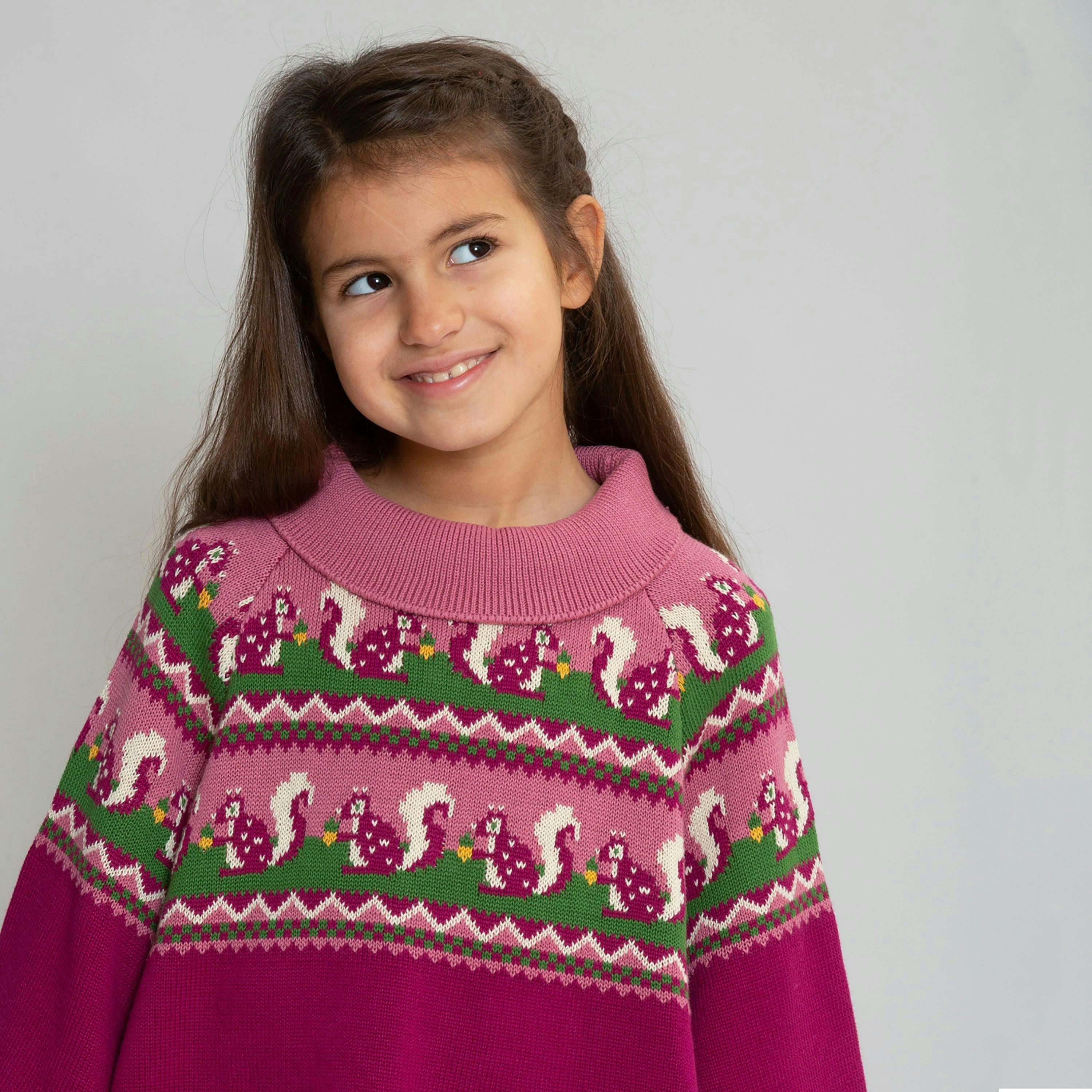 Kids Organic Lucky Squirrel Poncho , view 3 of 4