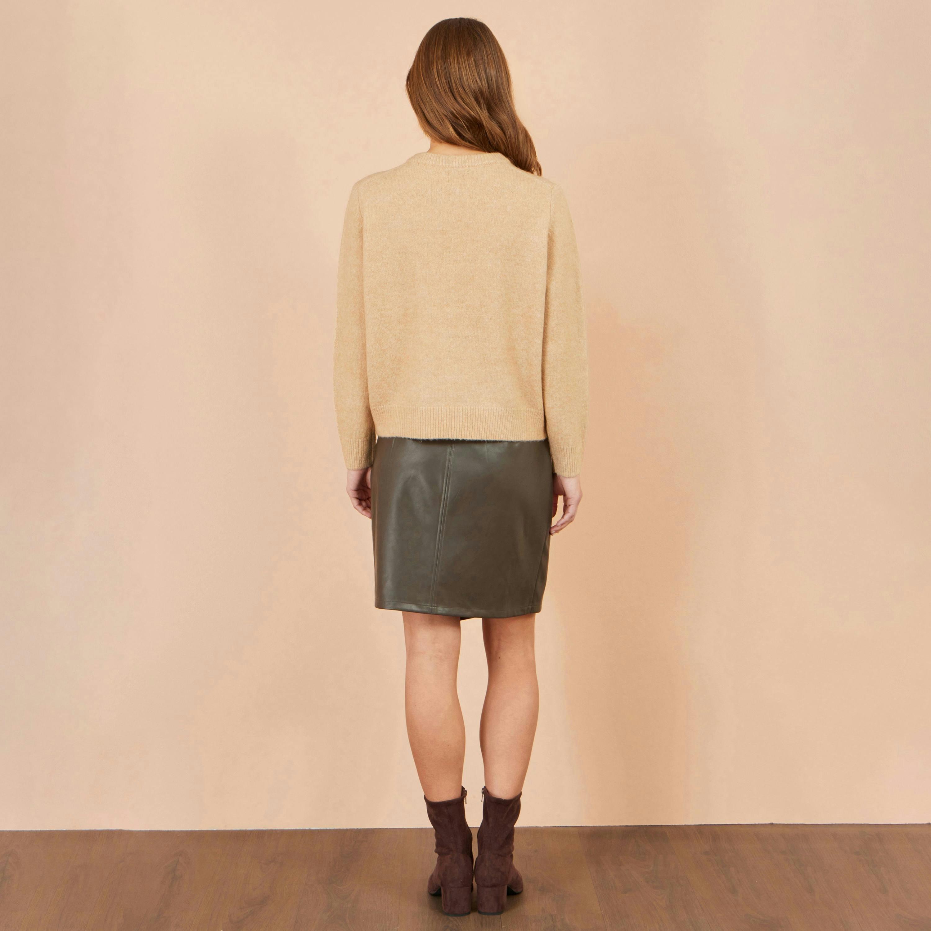 Yumi Beige Argyll Knitted Cardigan , view 3 of 4