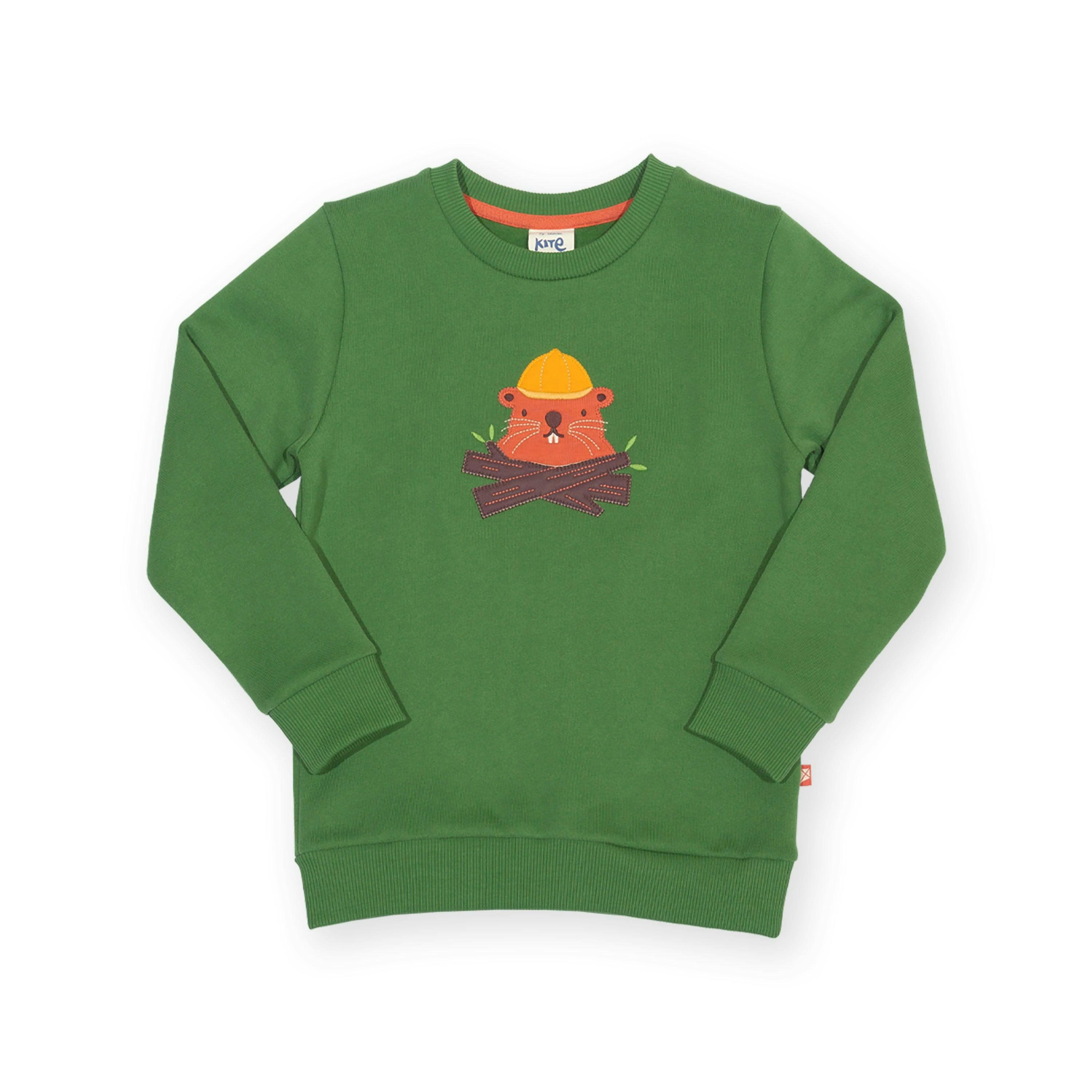 Kids Organic Busy Beaver Sweatshirt , view 4 of 5
