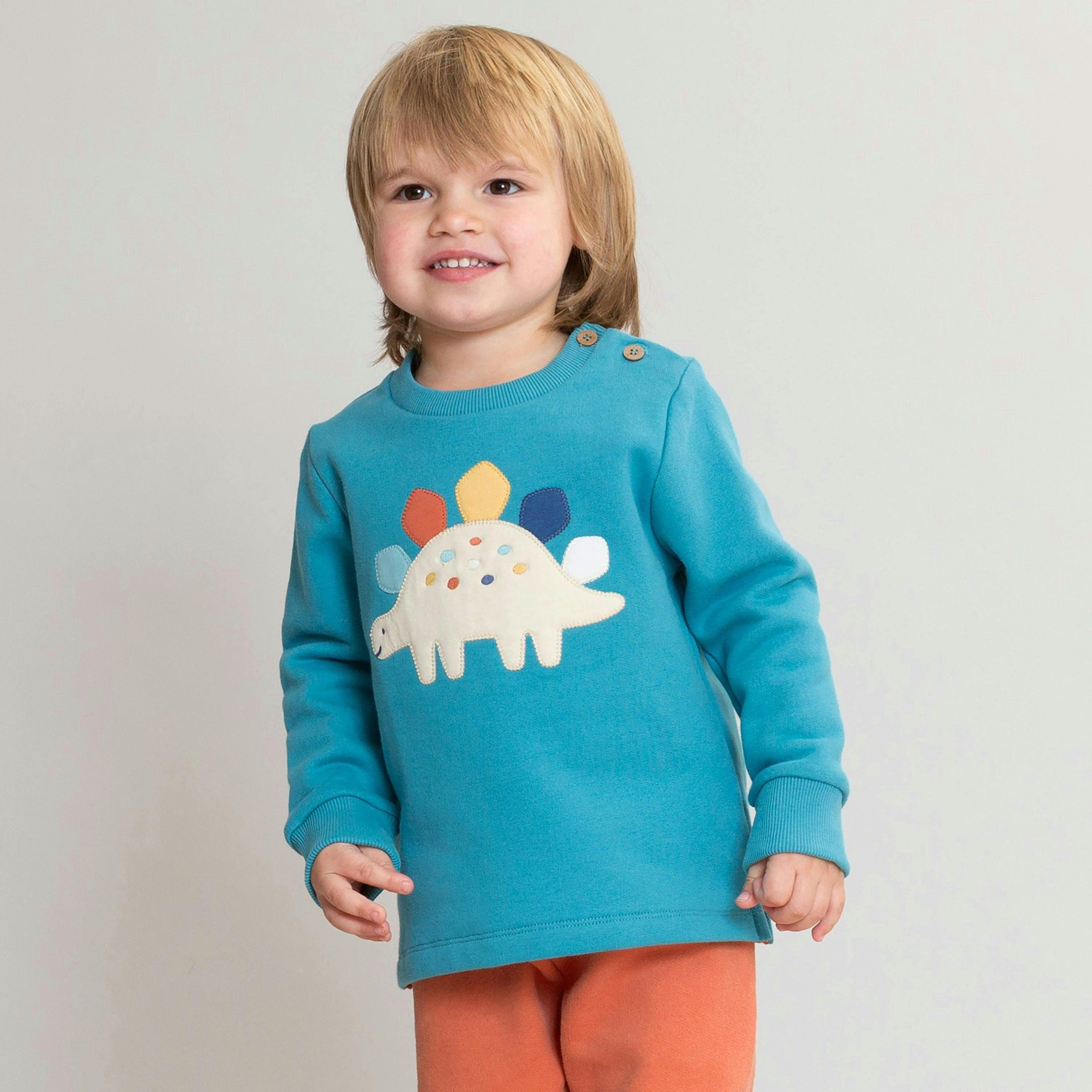 Kids Organic Stompasaurus Sweatshirt , view 2 of 3