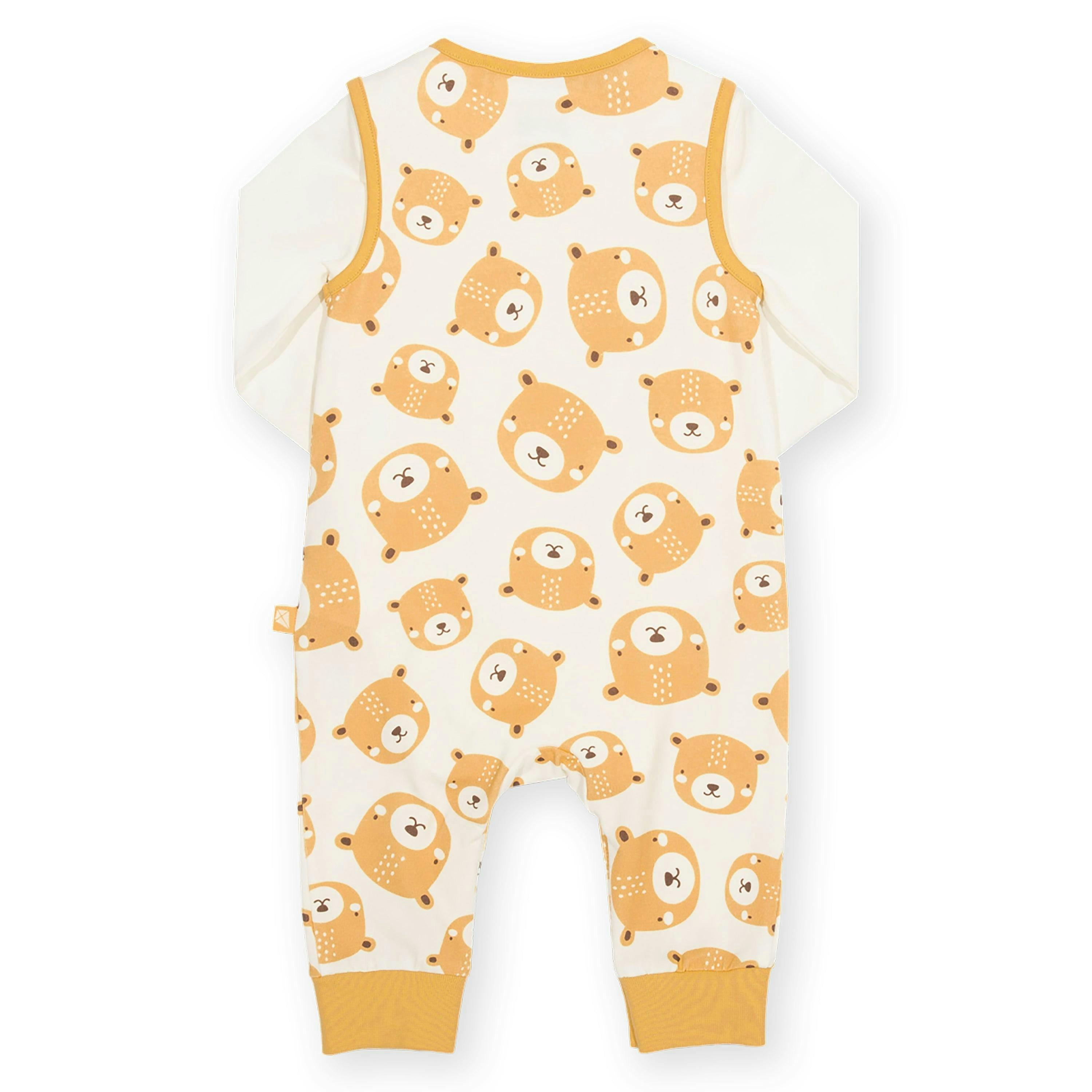 Baby Organic Teddy Dungaree Set , view 3 of 4