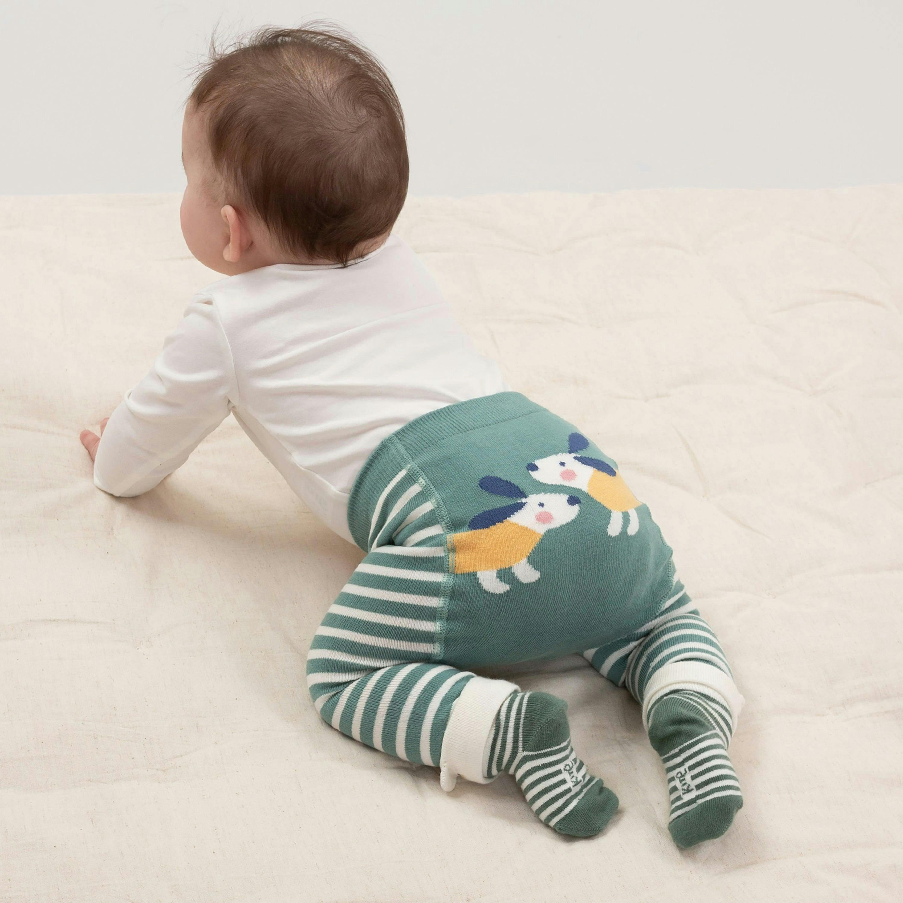 Baby Organic Lucky Pups Knit Leggings , view 3 of 4