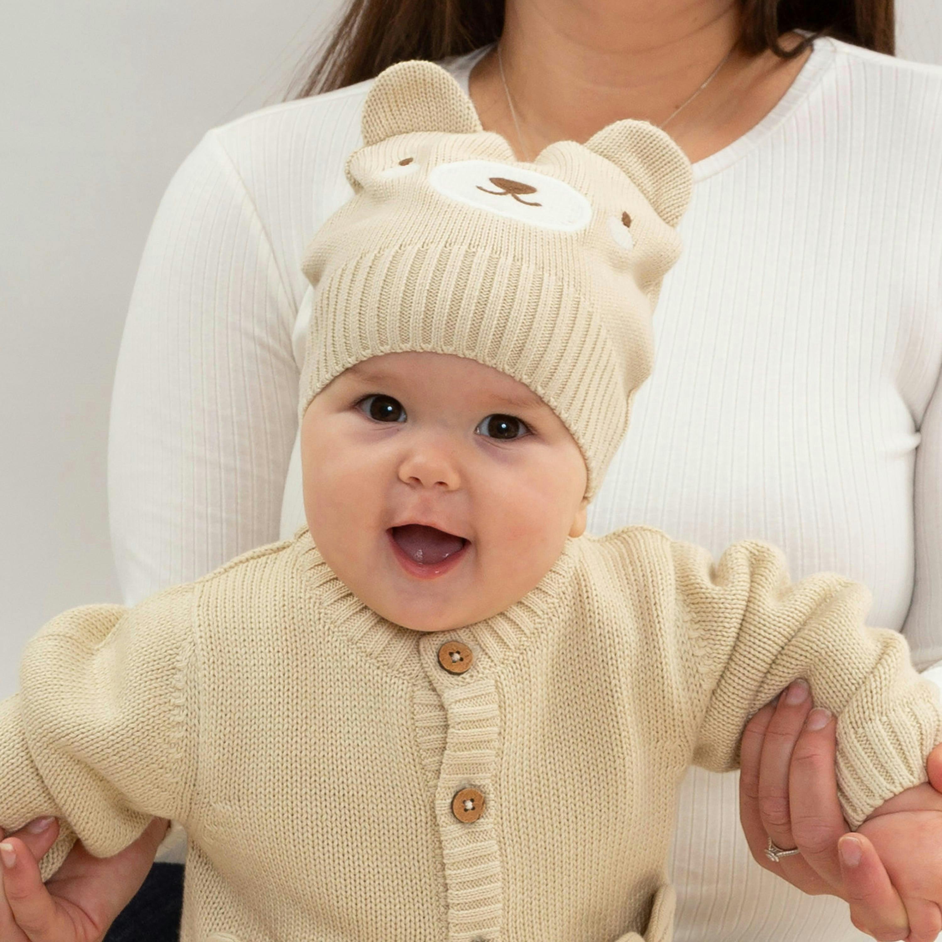 Baby Organic Little Ted Knit Hat , view 2 of 3