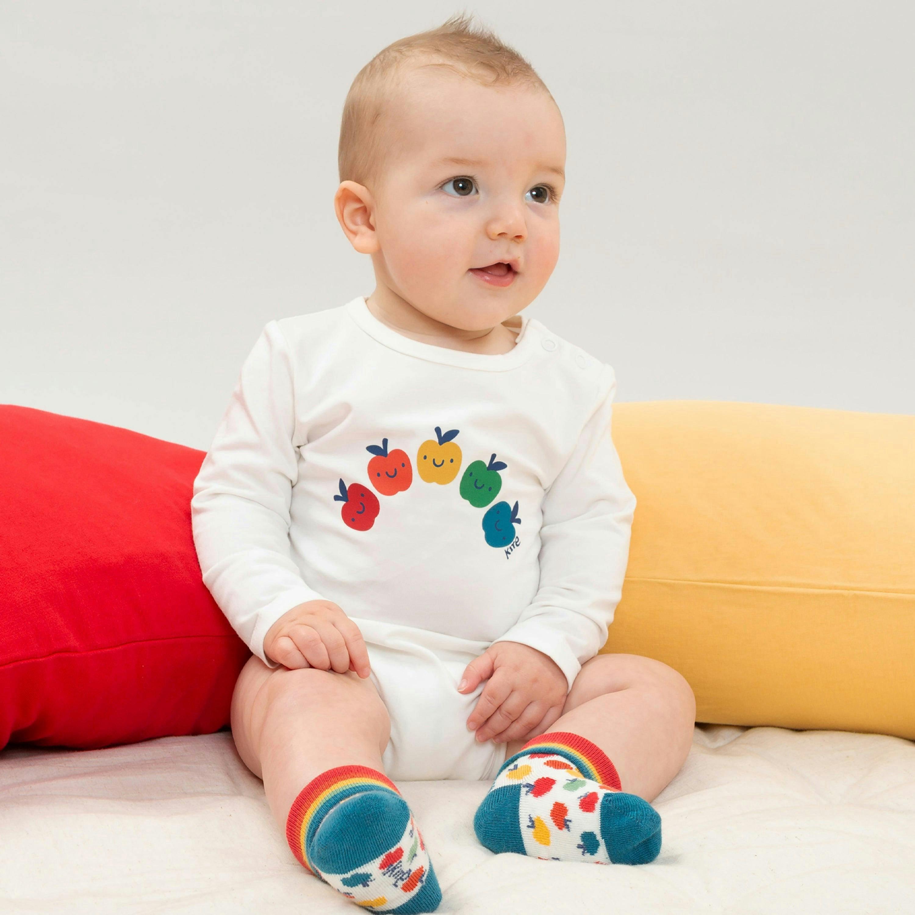 Baby Organic Apple A Day Bodysuit , view 2 of 3