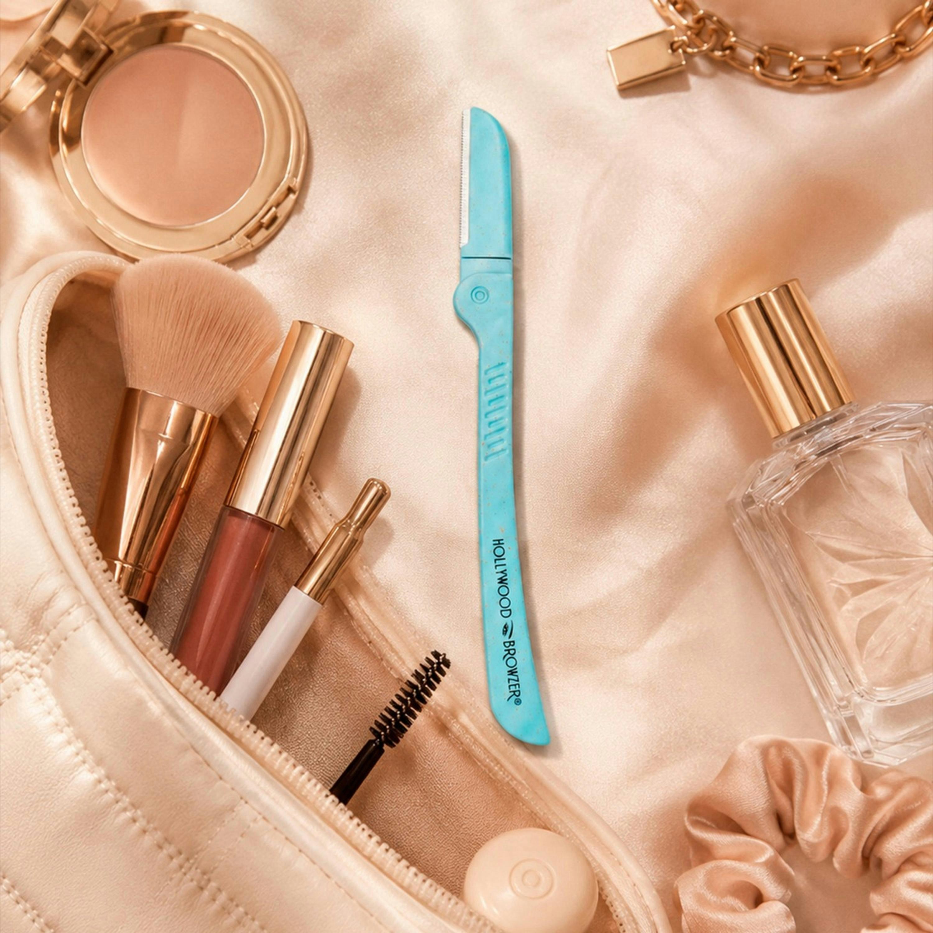 Hollywood Browzer The Eco Dermaplaning Duo Dermaplaning Tool - Aquamarine & Rose Quartz Pack (x4) , view 3 of 6
