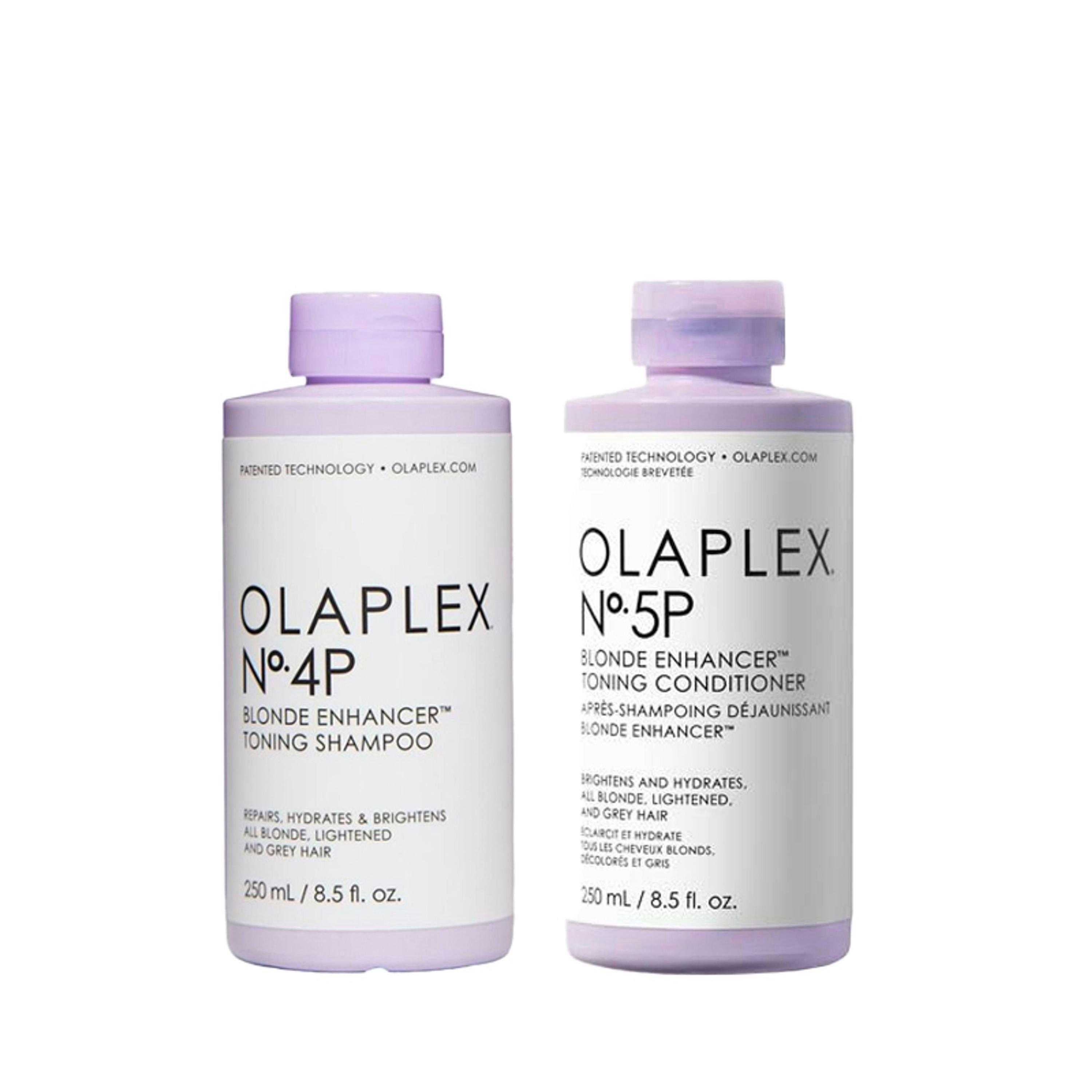 Olaplex No.4P Blonde Enhancer Shampoo and No.5P Conditioner Duo 250 ml Duo , view 3 of 6