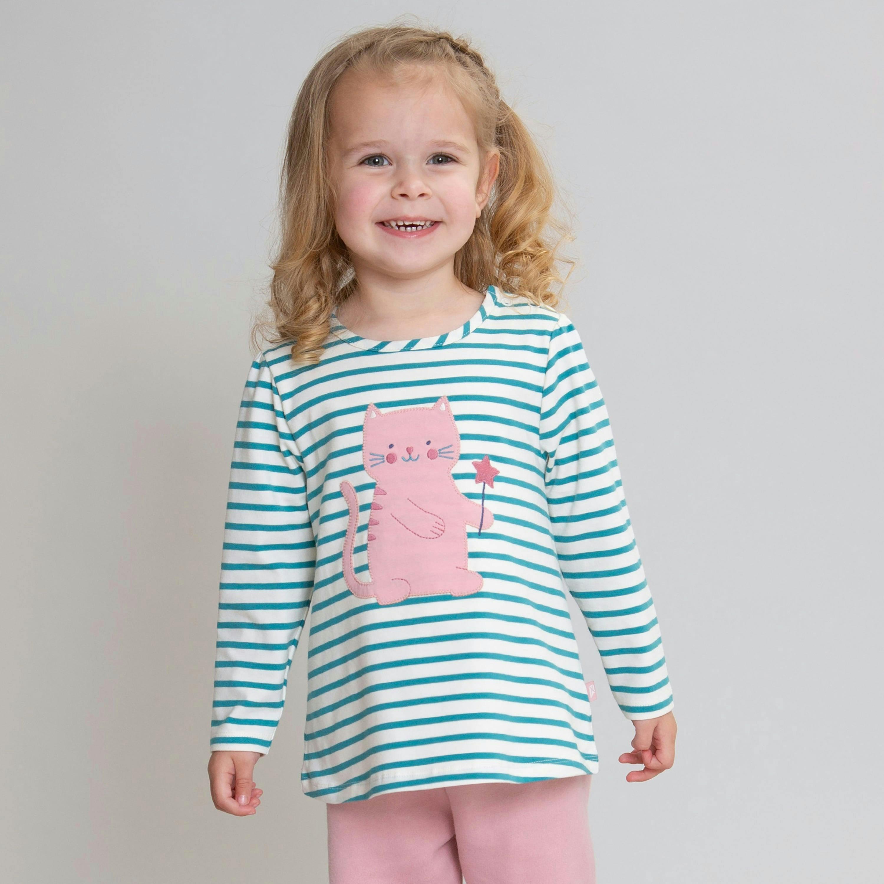 Kids Organic Misty The Cat Tunic , view 2 of 4