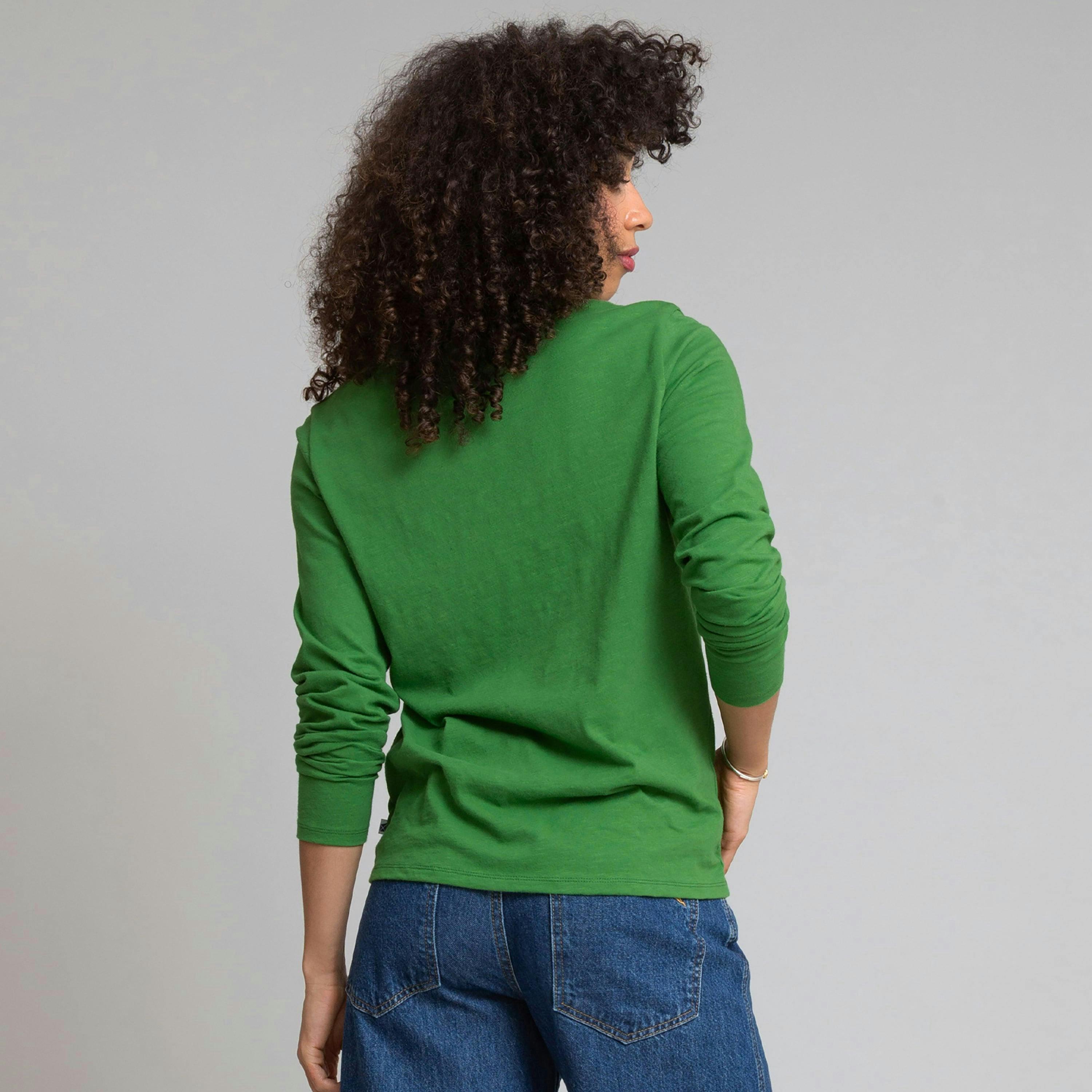 Organic Sandford Slub Jersey T-Shirt Olive , view 4 of 4