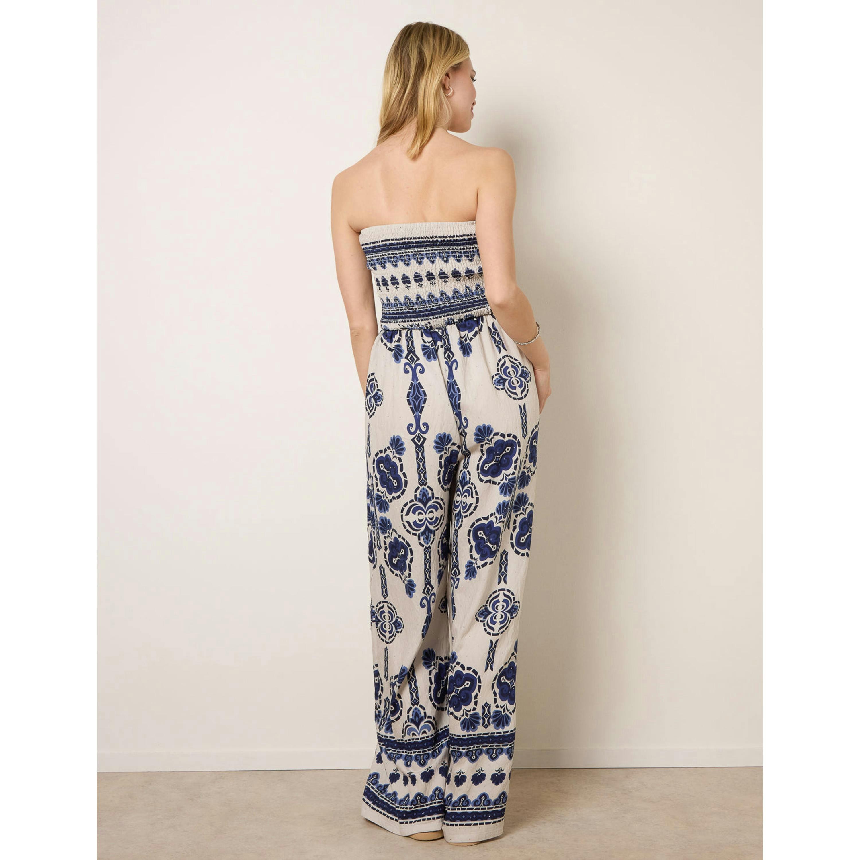 Blue Vanilla Tribal Print Jumpsuit  in Navy , view 2 of 4