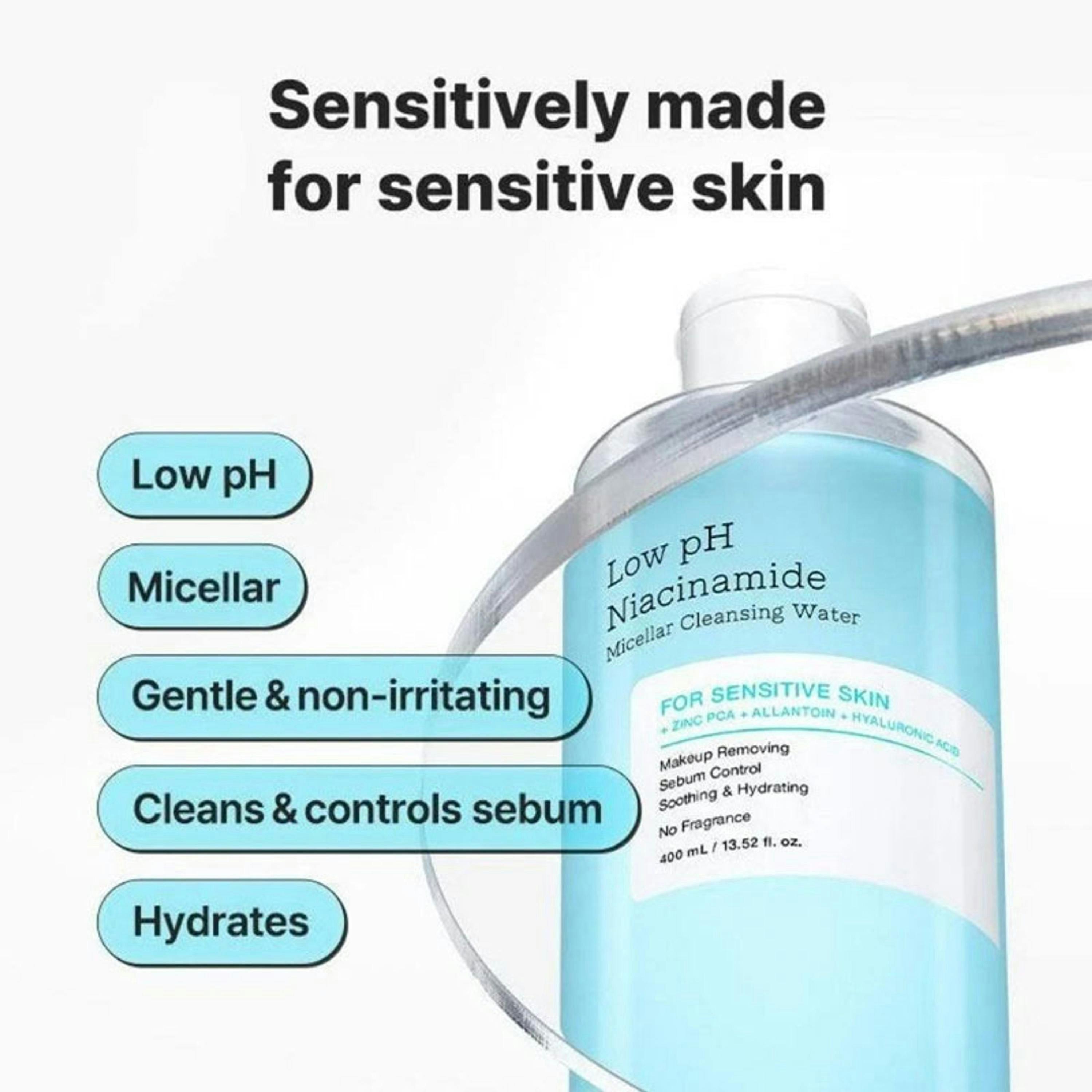 COSRX Low pH Niacinamide Micellar Cleansing Water 400 ml Single , view 3 of 4