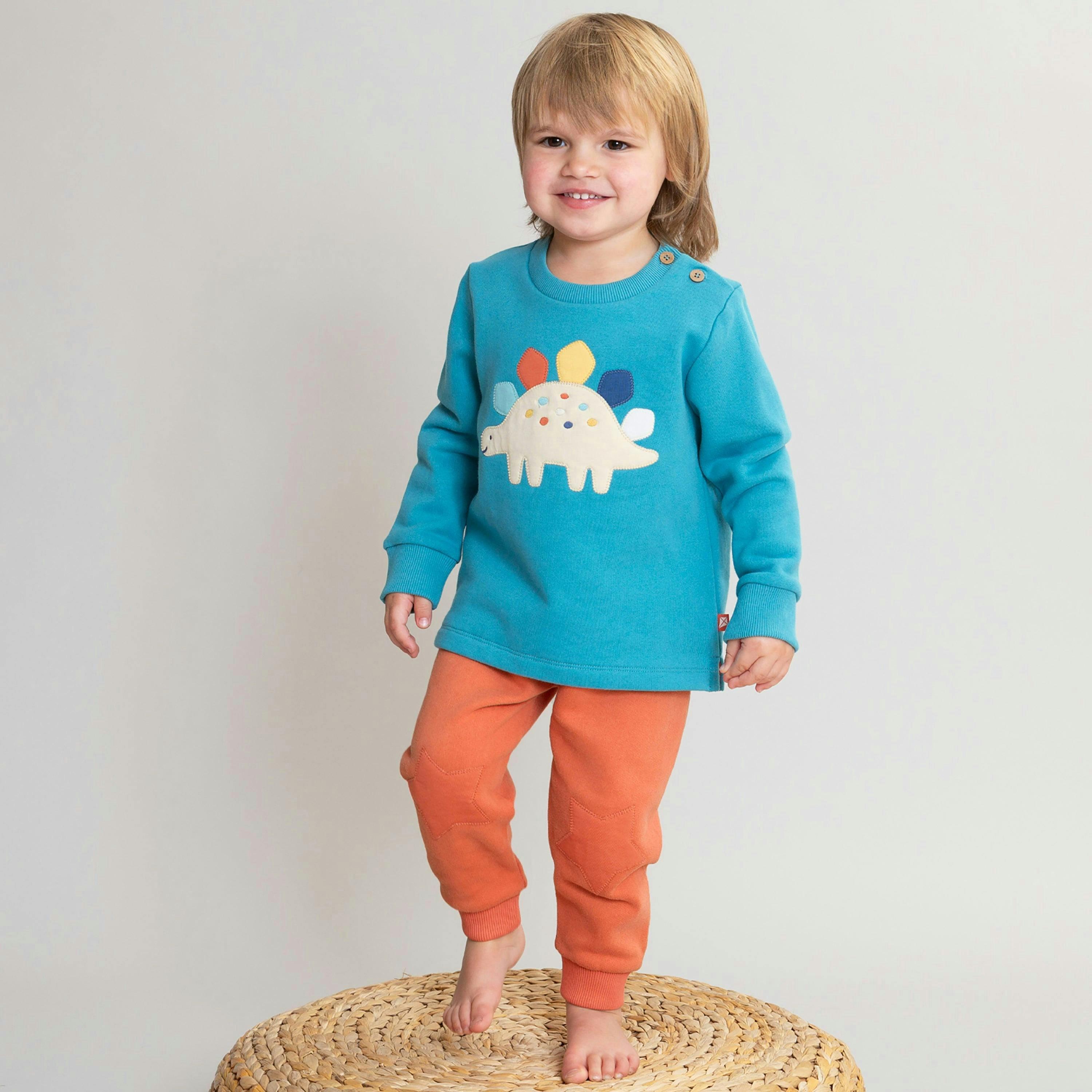 Kids Organic Star Patch Joggers Russet , view 2 of 3