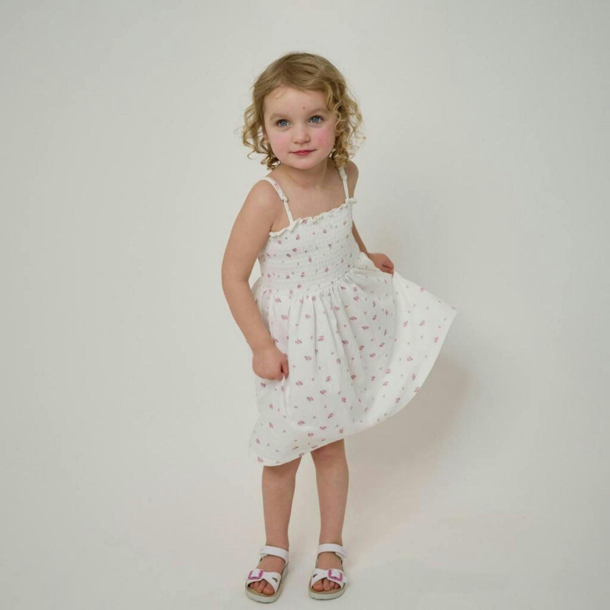 Let's Play Floral Jersey Dress - Cream , view 5 of 6