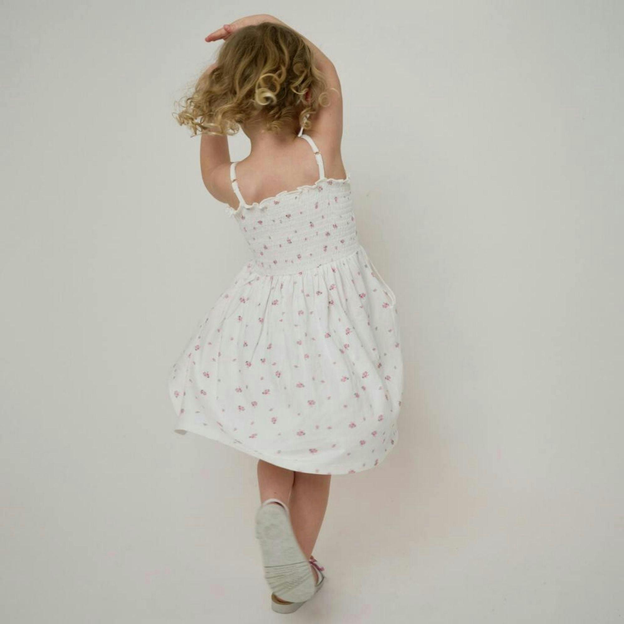 Let's Play Floral Jersey Dress - Cream , view 6 of 6