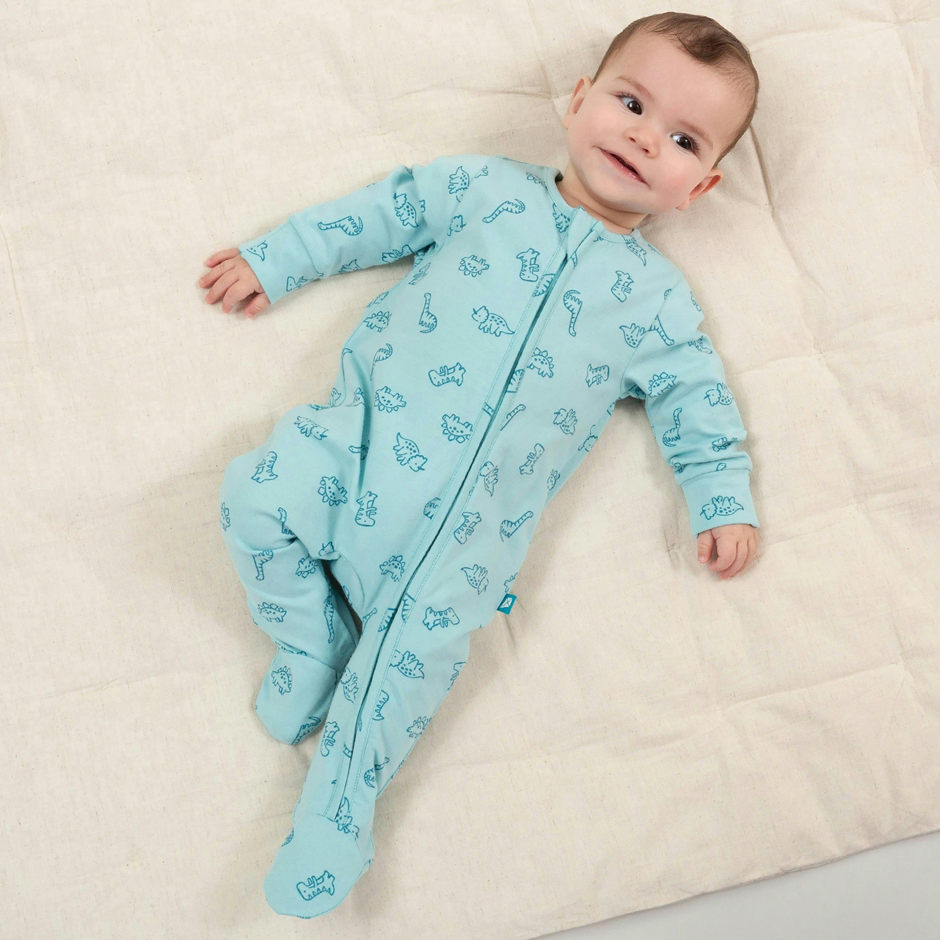 Baby Organic Diddy Dino Sleepsuit , view 2 of 3