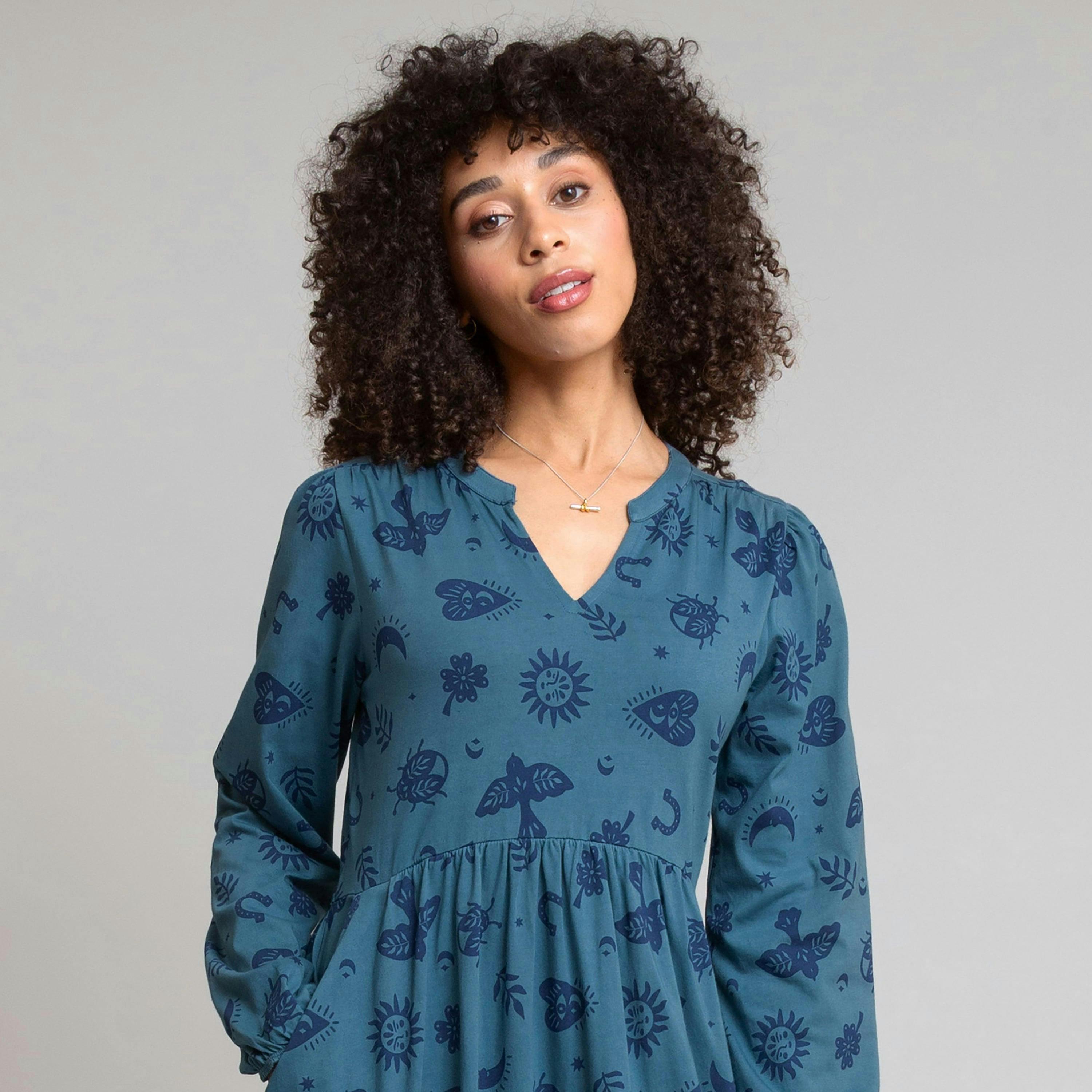 Organic Fortune Charborough Jersey Dress , view 3 of 5